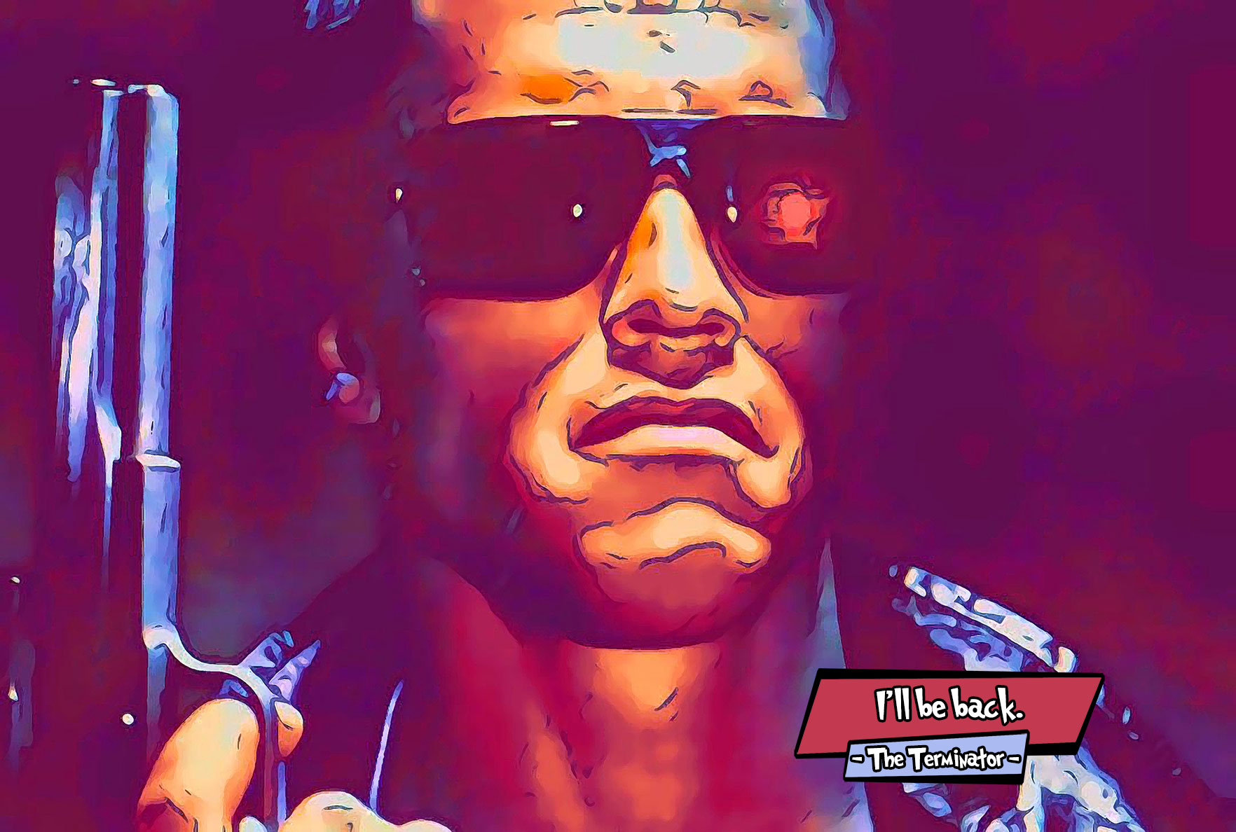 [THE TERMINATOR]– Comic Icons Art (Available in 3 formats and 3 different sizes)