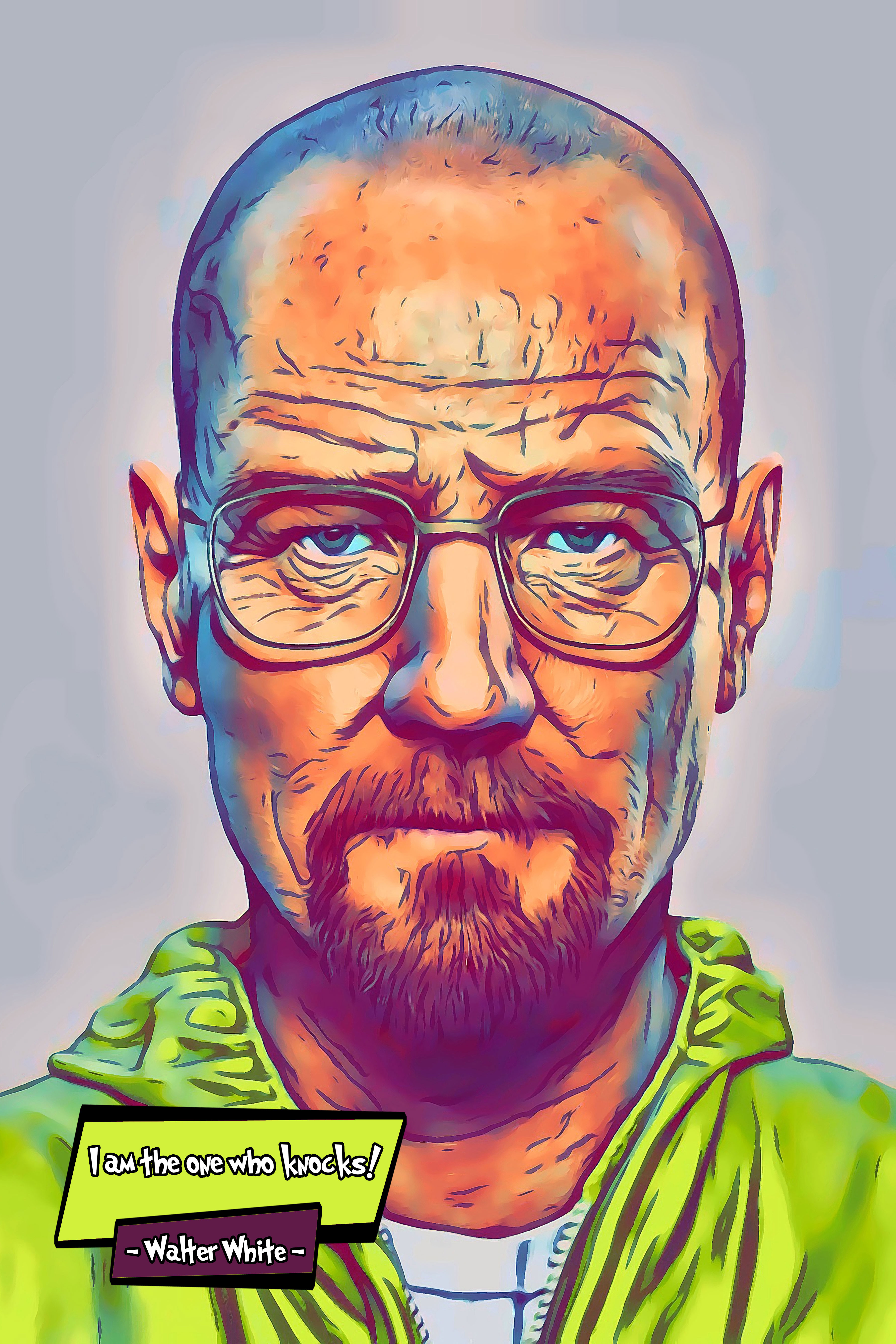 [WALTER WHITE - BREAKING BAD]– Comic Icons Art (Available in 3 formats and 3 different sizes)
