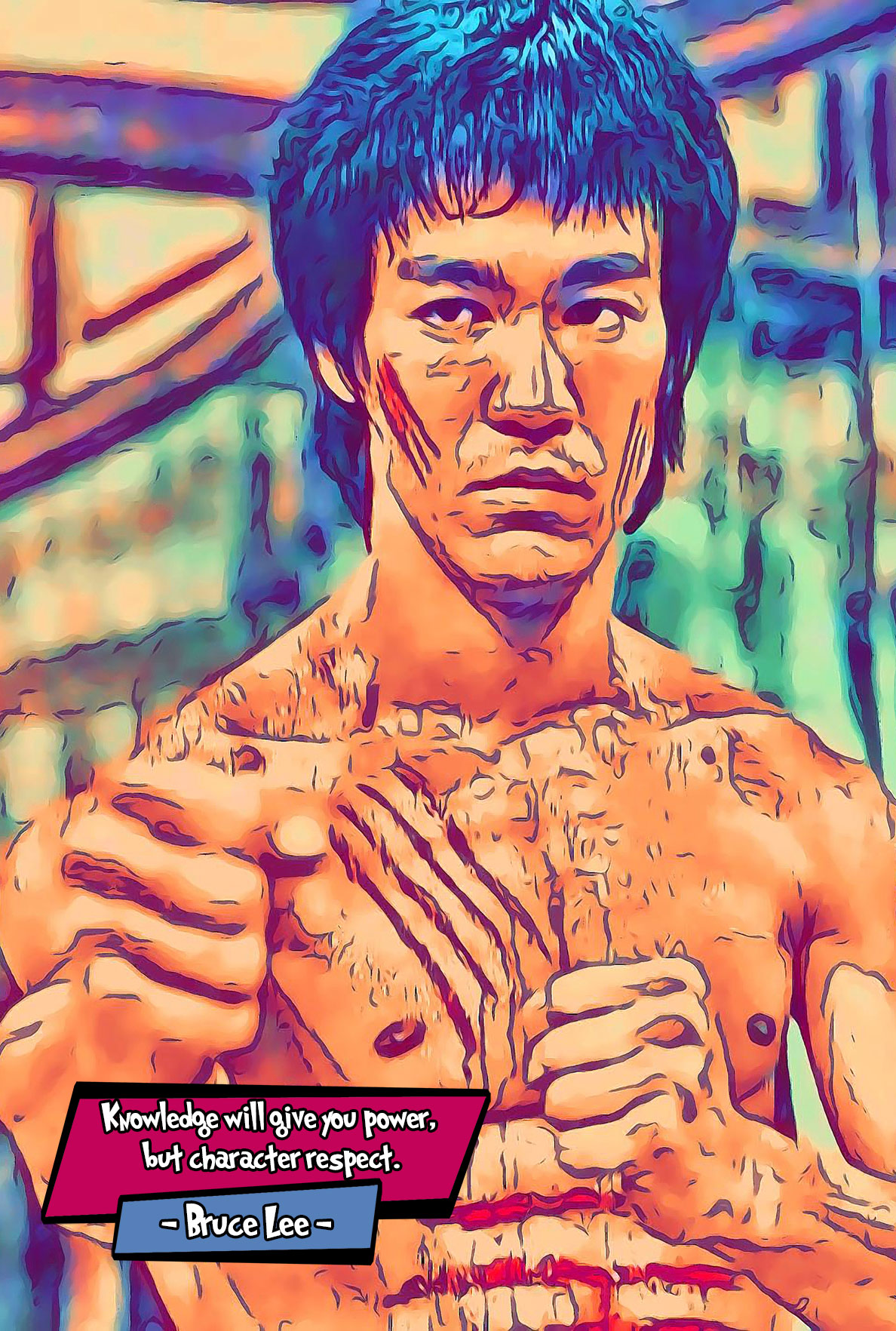 [BRUCE LEE]– Comic Icons Art (Available in 3 formats and 3 different sizes)