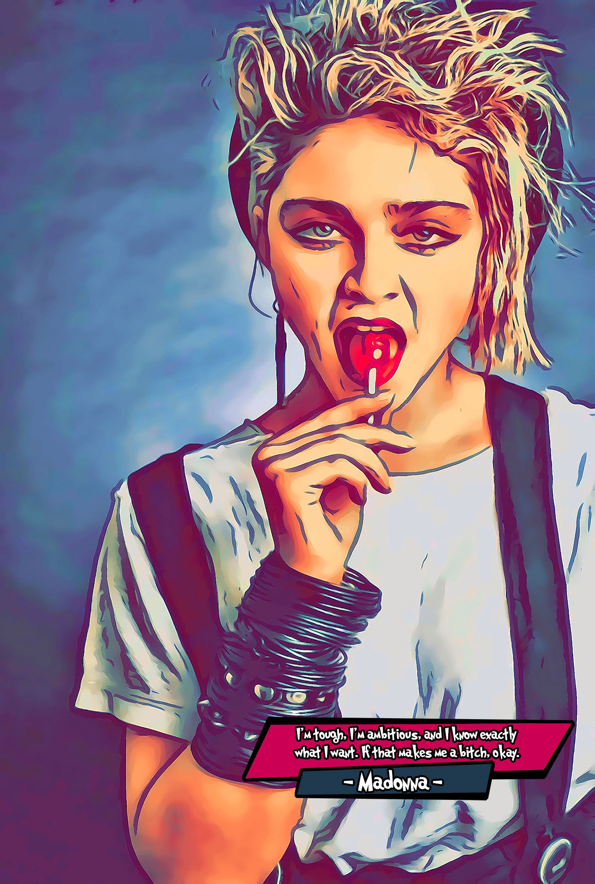 [MADONNA]– Comic Icons Art (Available in 3 formats and 3 different sizes)