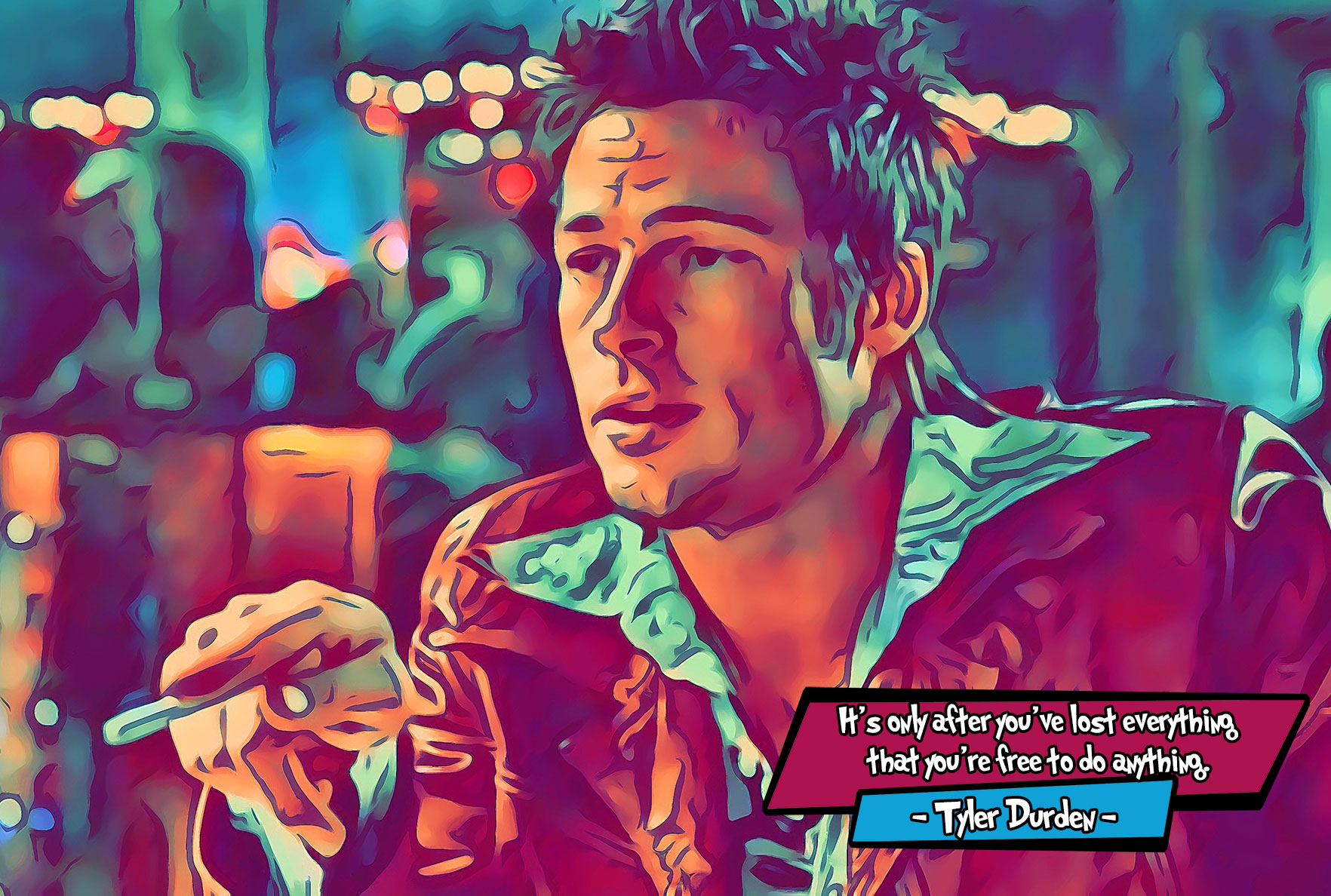 [TYLER DURDEN - FIGHT CLUB]– Comic Icons Art (Available in 3 formats and 3 different sizes)