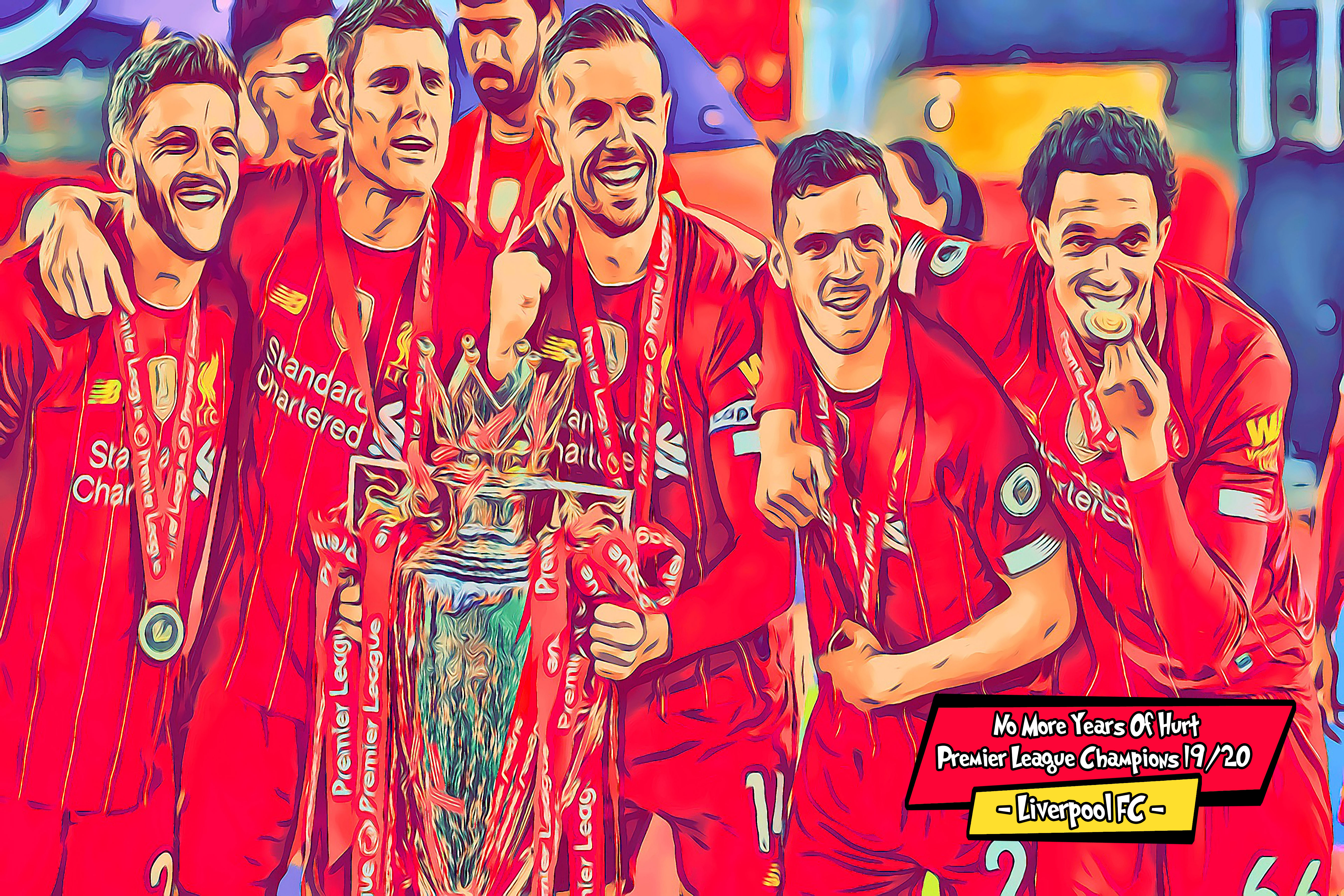 [LIVERPOOL - PREMIER LEAGUE CHAMPIONS 2019/20]– Comic Icons Art (Available in 3 formats and 3 different sizes)