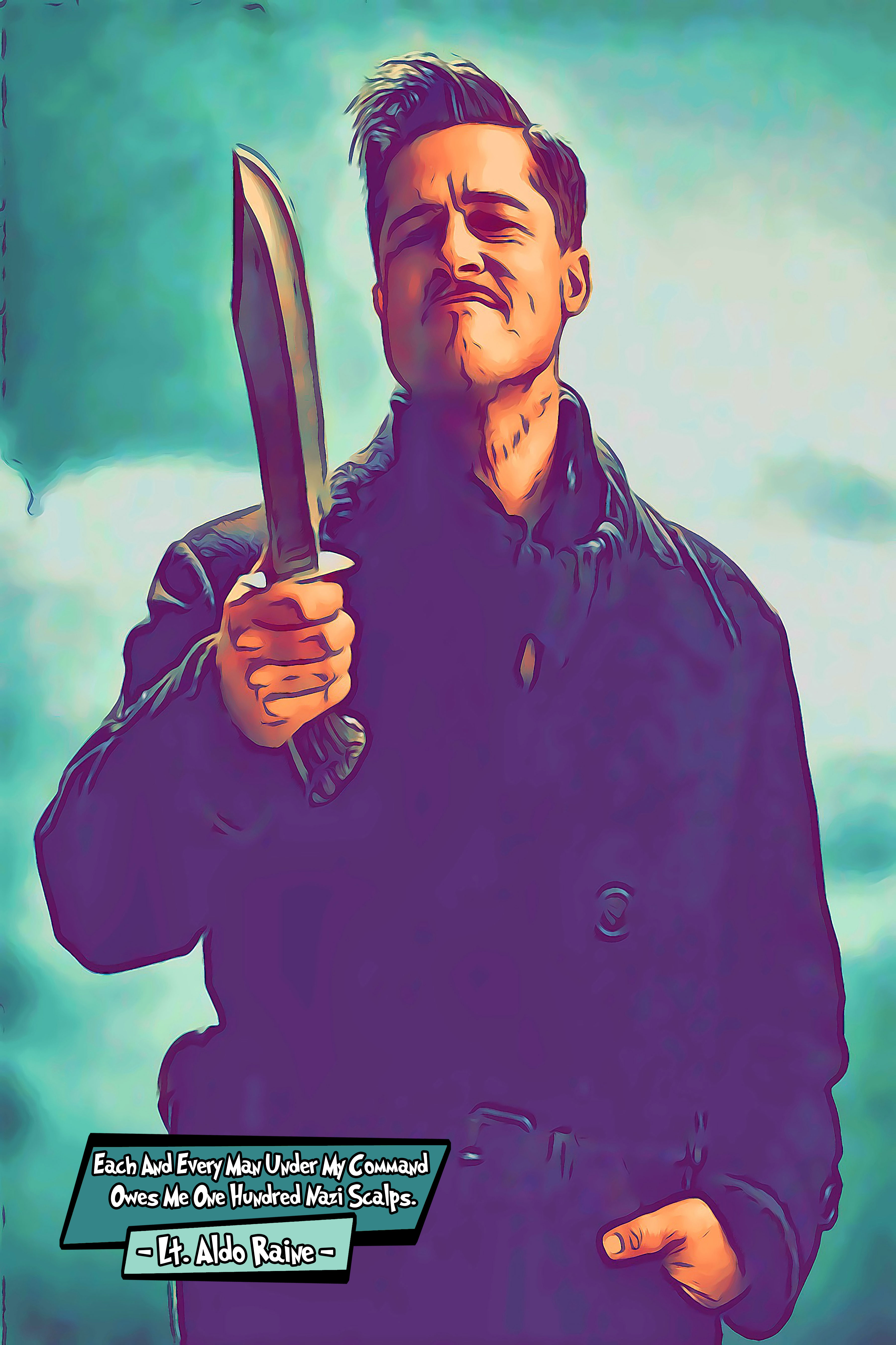 [LT. ALDO RAINE - INGLORIOUS BASTERDS]– Comic Icons Art (Available in 3 formats and 3 different sizes)