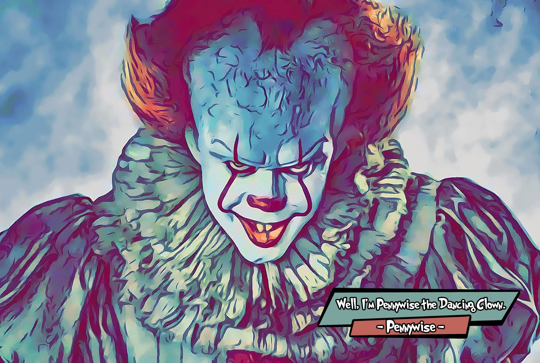 [PENNYWISE]– Comic Icons Art (Available in 3 formats and 3 different sizes)