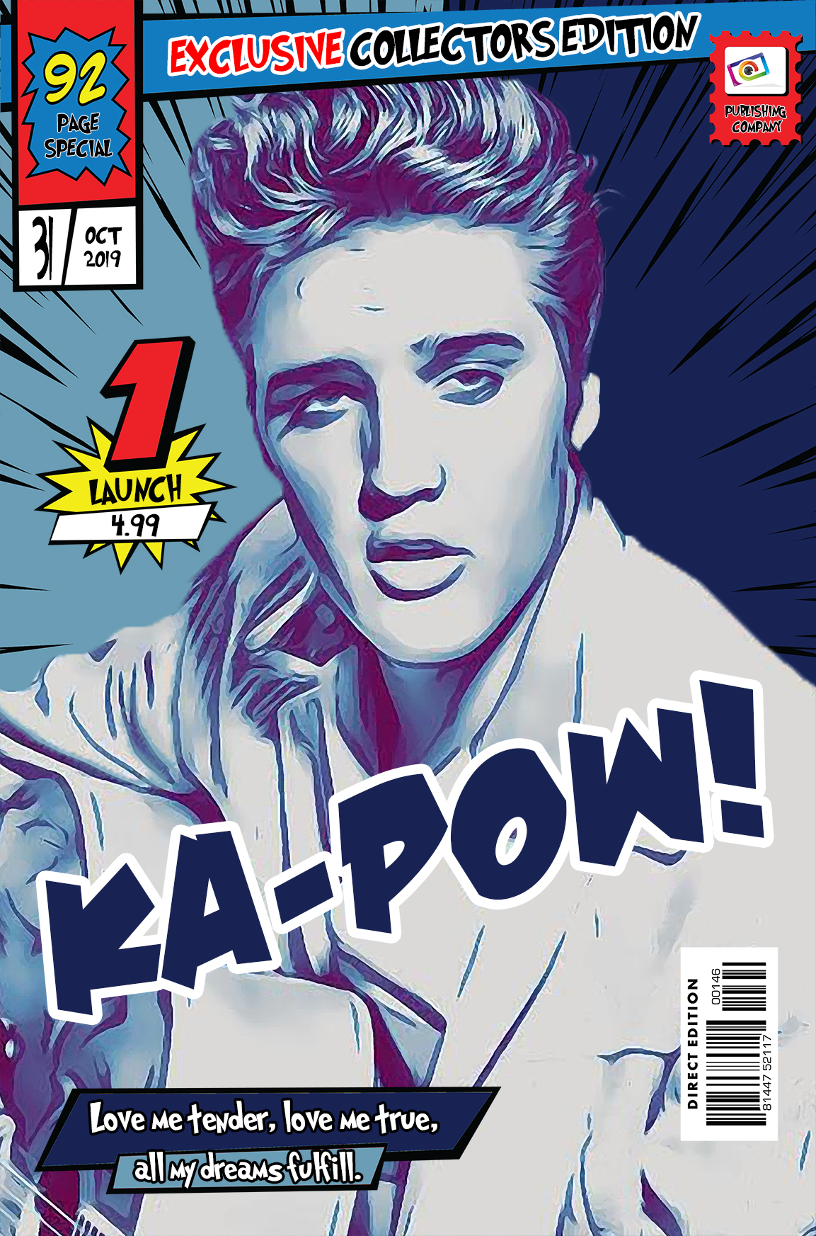 [ELVIS] – Comic Book Cover Art (Available in 3 formats and 3 different sizes)