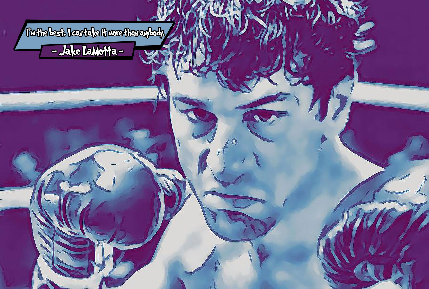 [JAKE LAMOTTA - RAGING BULL]– Comic Icons Art (Available in 3 formats and 3 different sizes)