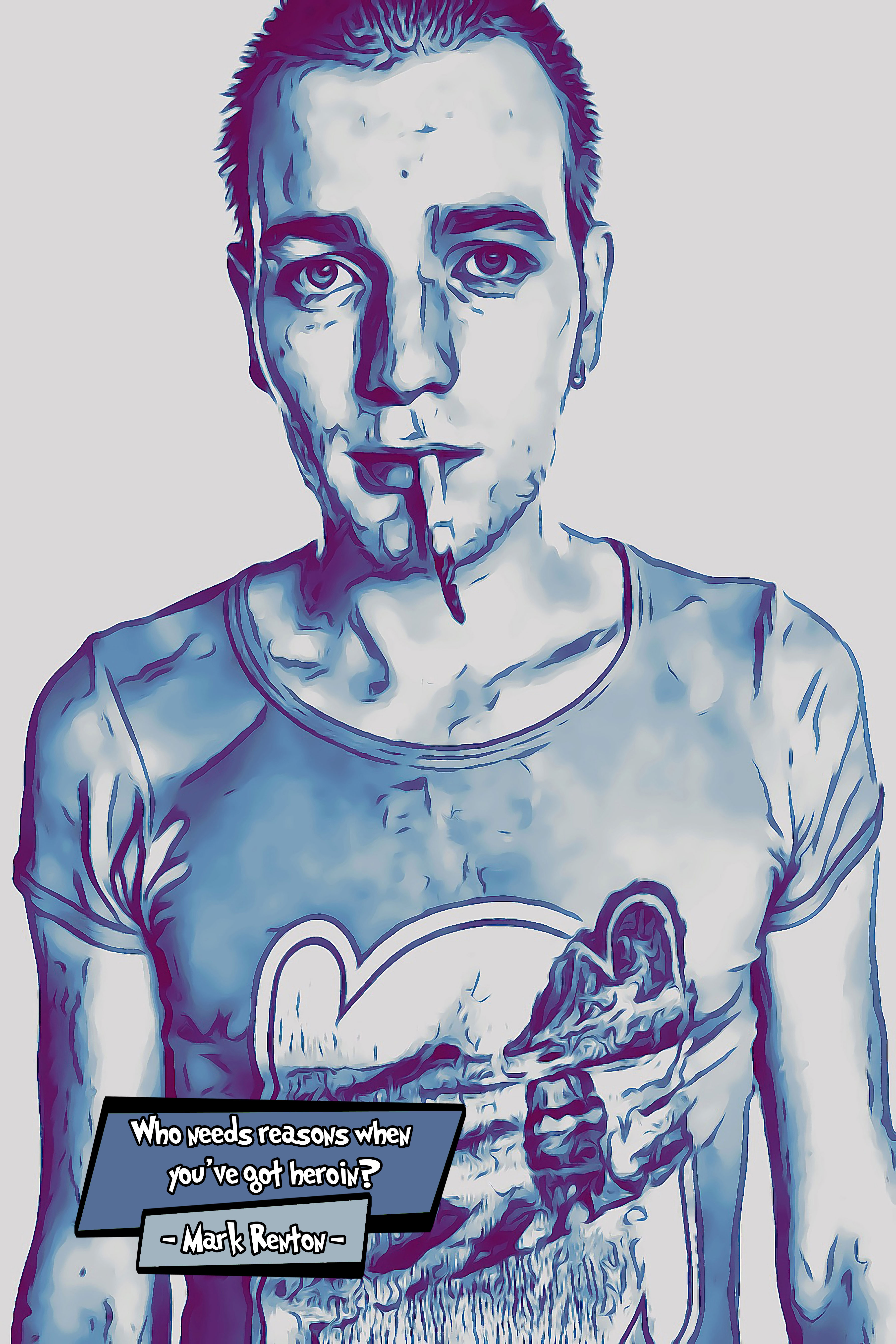 [MARK RENTON - TRAINSPOTTING]– Comic Icons Art (Available in 3 formats and 3 different sizes)