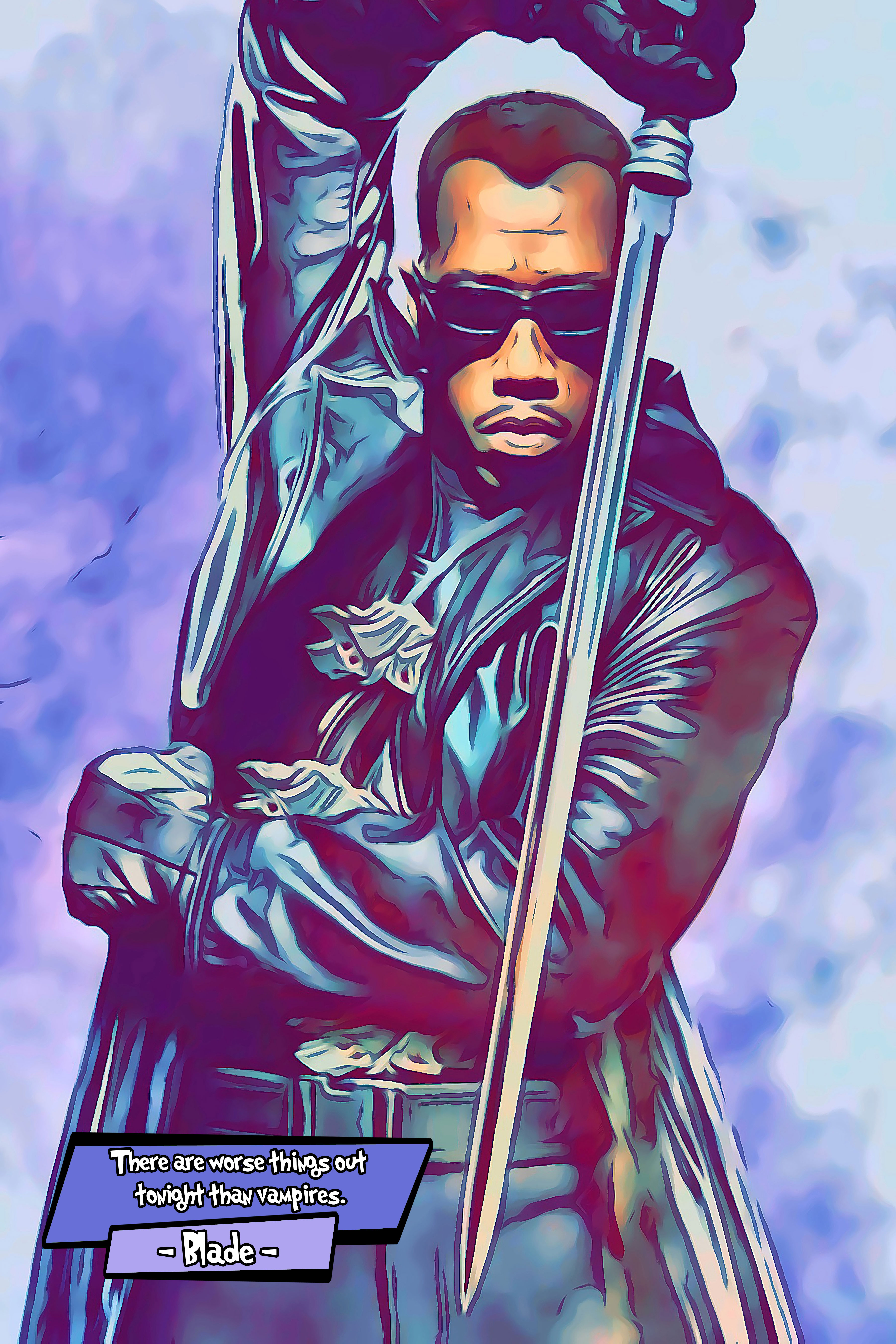 [BLADE]– Comic Icons Art (Available in 3 formats and 3 different sizes)