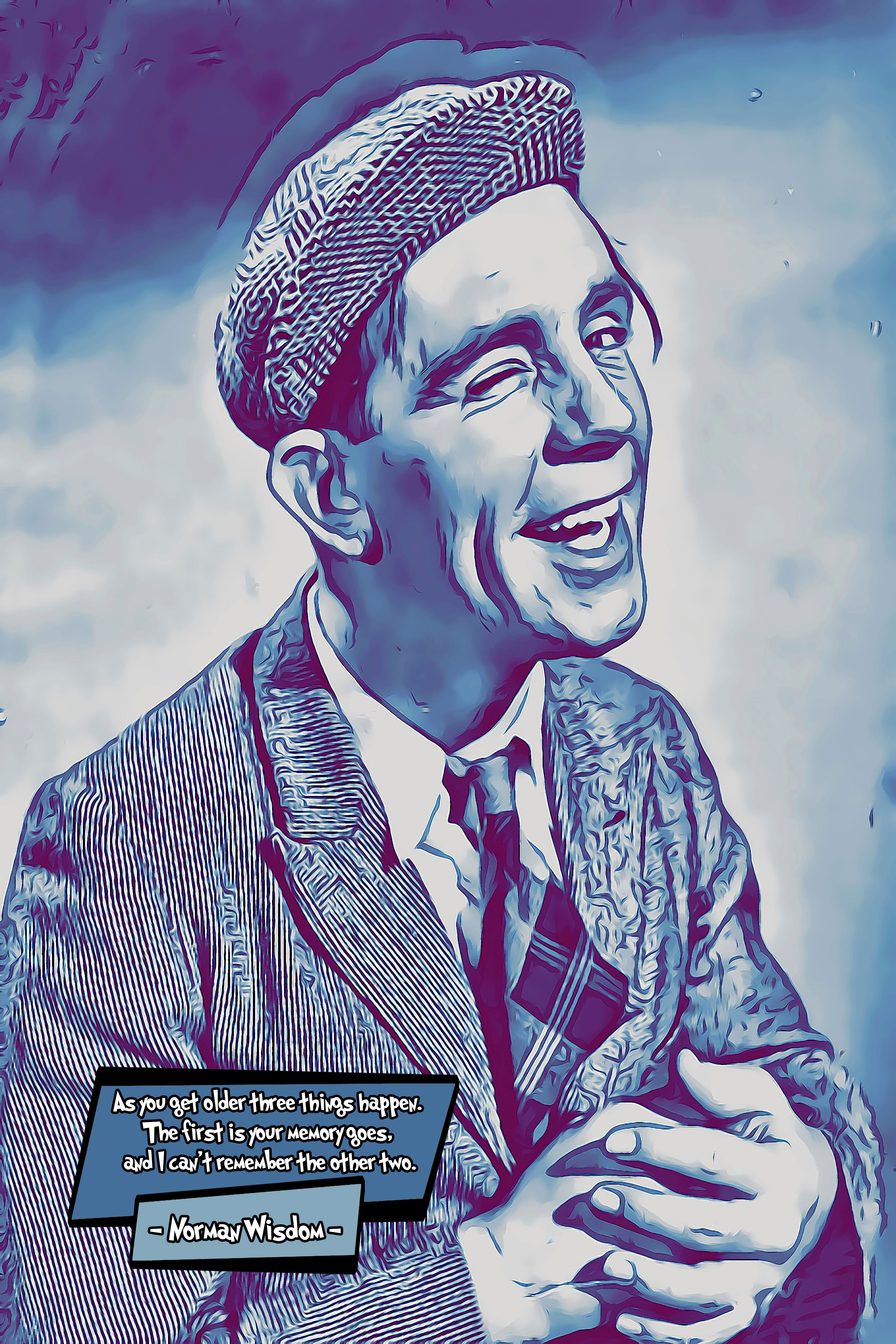 [NORMAN WISDOM]– Comic Icons Art (Available in 3 formats and 3 different sizes)