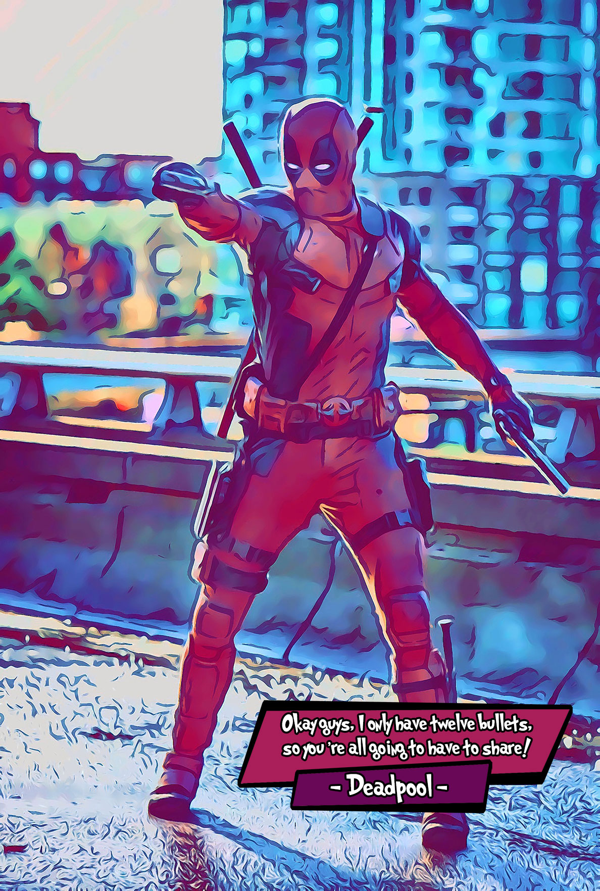 [DEADPOOL]– Comic Icons Art (Available in 3 formats and 3 different sizes)