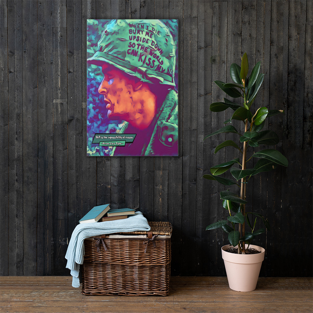 [PRIVATE CHRIS TAYLOR - PLATOON]– Comic Icons Art (Available in 3 formats and 3 different sizes)