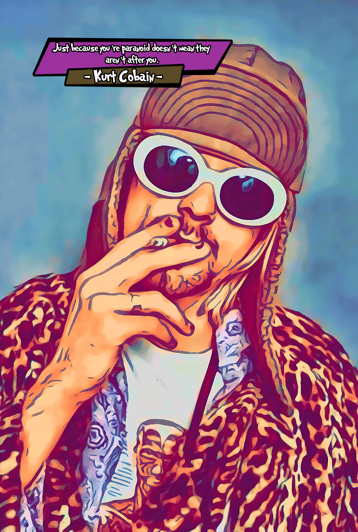 [KURT COBAIN]– Comic Icons Art (Available in 3 formats and 3 different sizes)