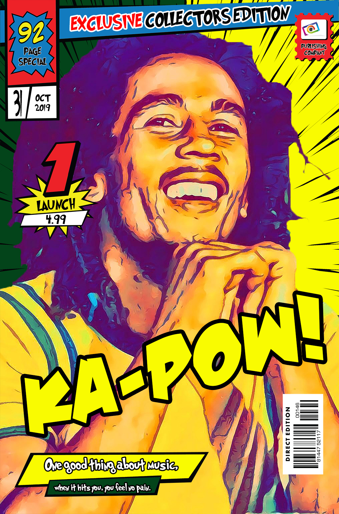 [BOB MARLEY] – Comic Book Cover Art (Available in 3 formats and 3 different sizes)