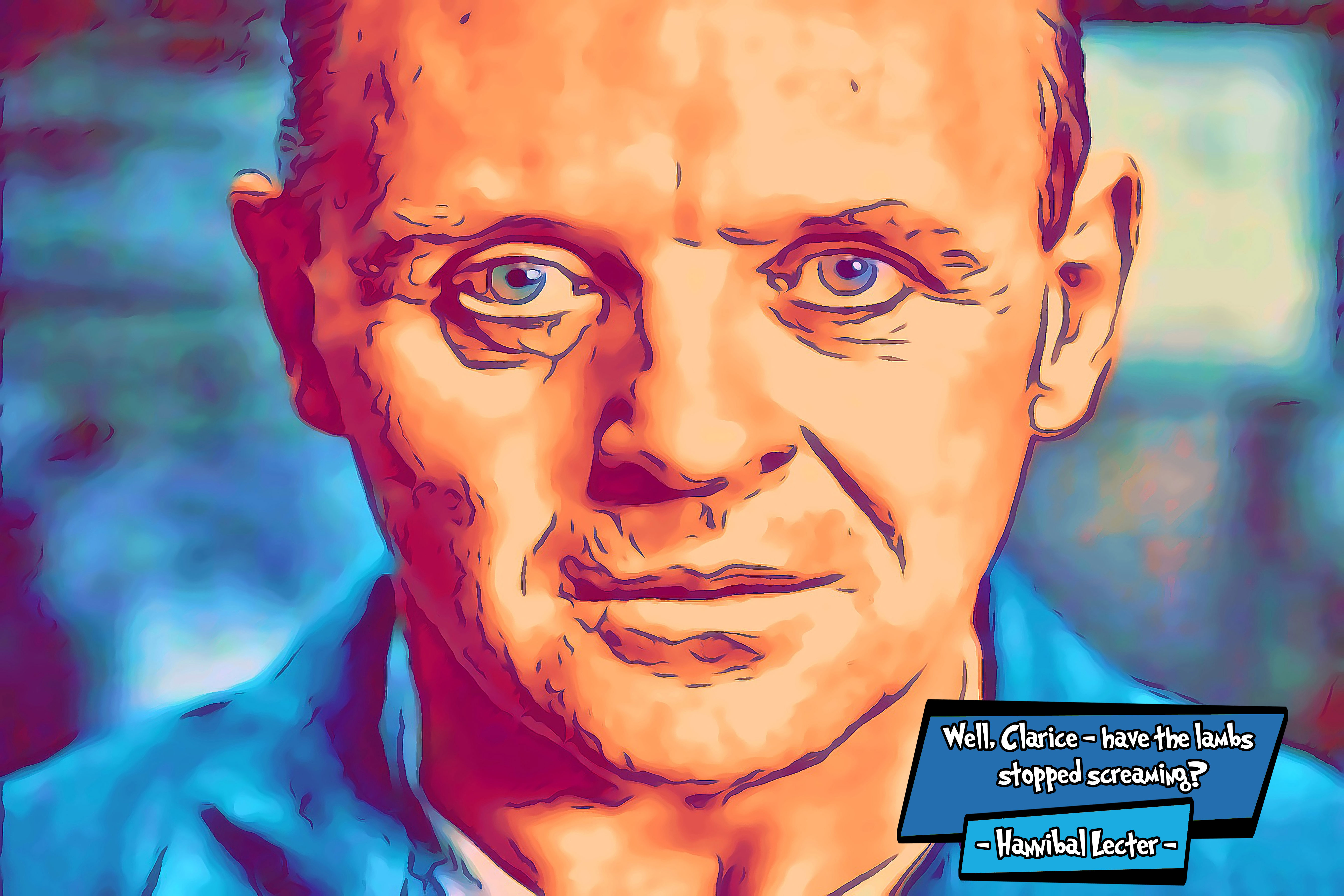 [HANNIBAL LECTER]– Comic Icons Art (Available in 3 formats and 3 different sizes)