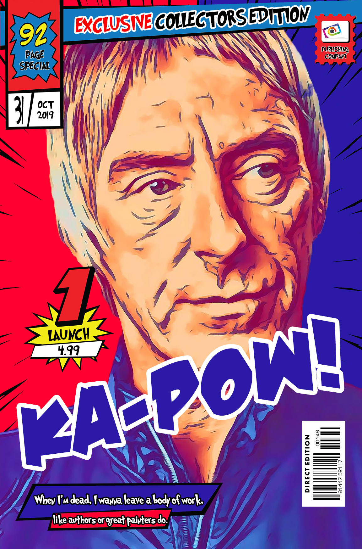 [PAUL WELLER] – Comic Book Cover Art (Available in 3 formats and 3 different sizes)