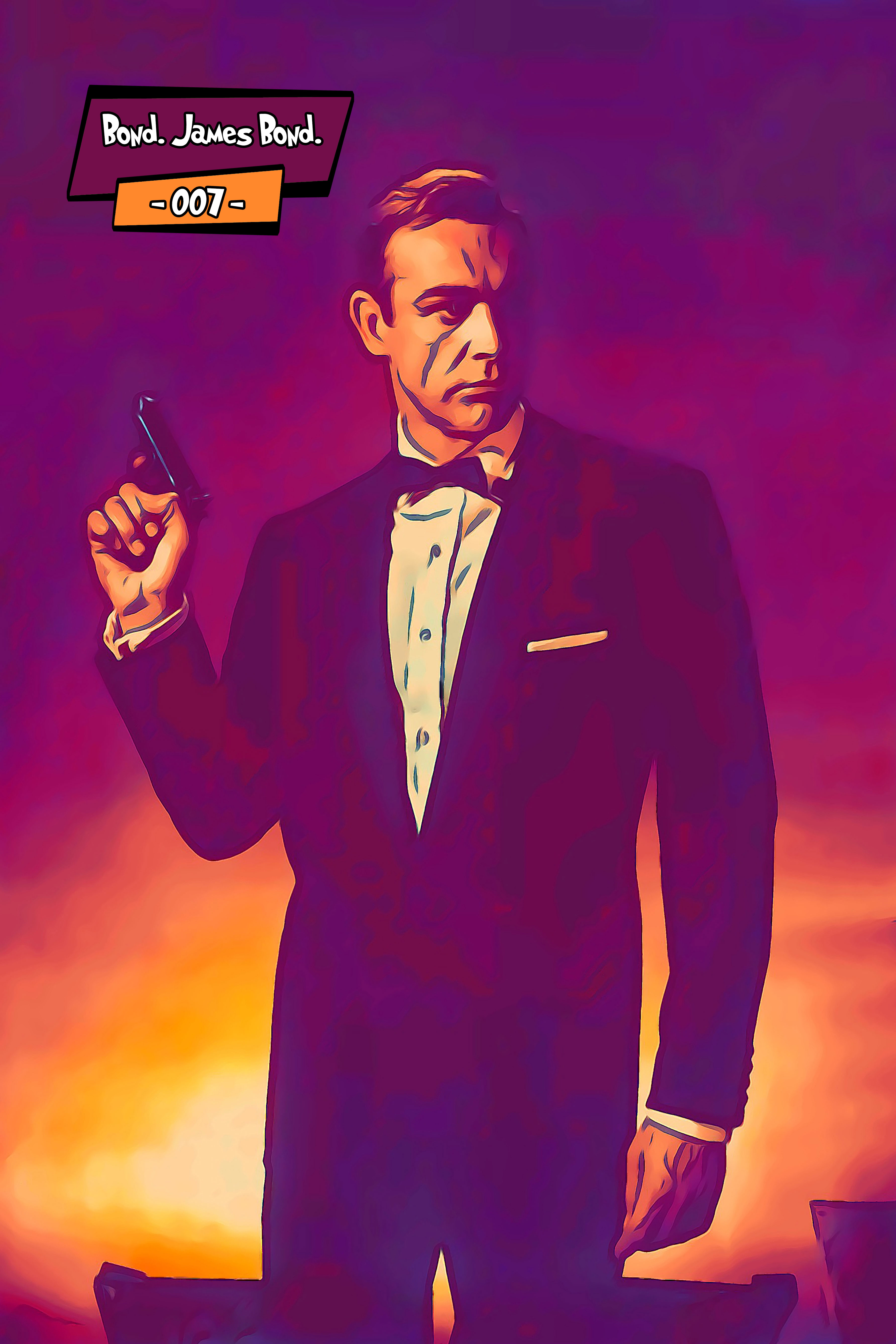 [SEAN CONNERY - 007] – Comic Icons Art (Available in 3 formats and 3 different sizes)