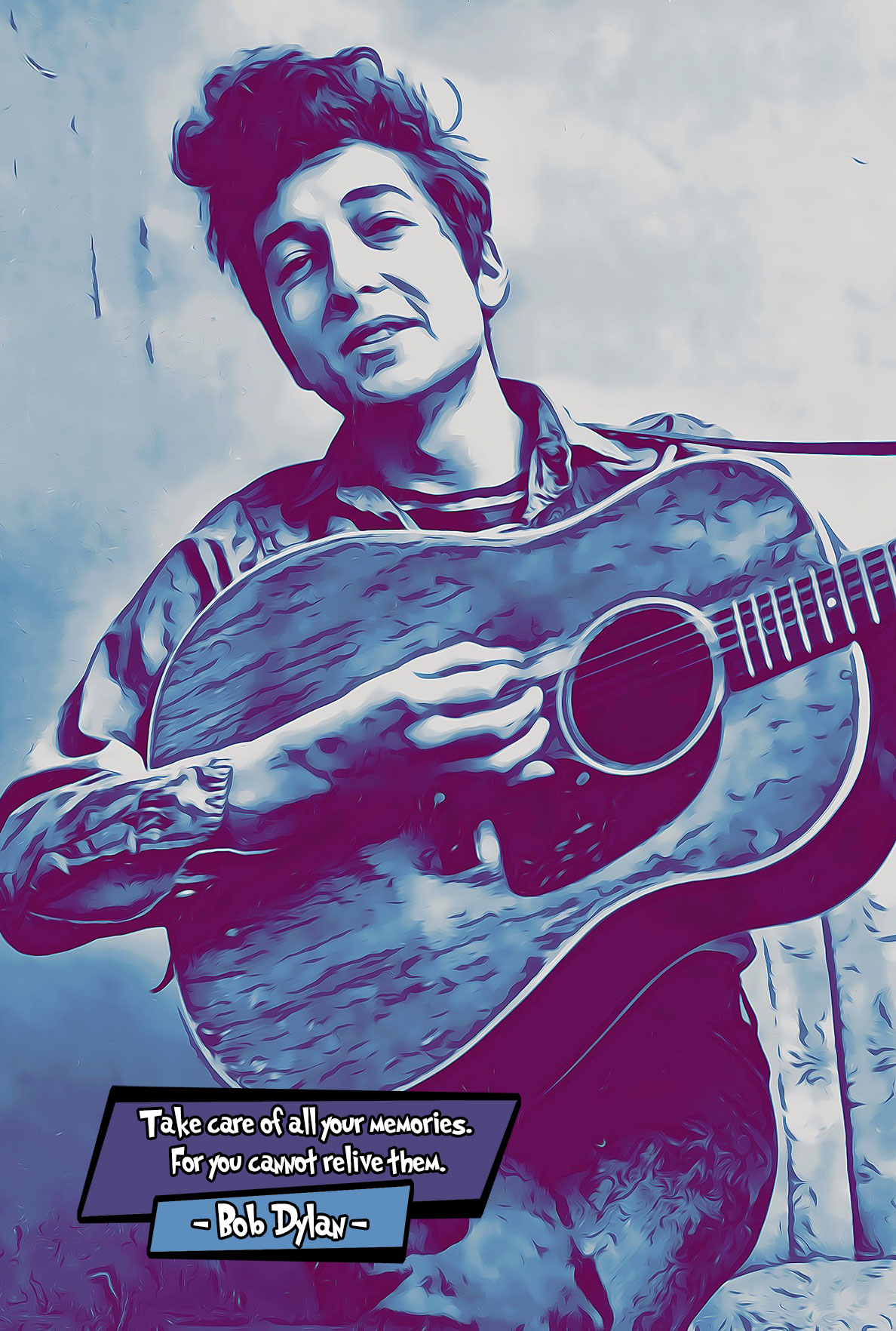 [BOB DYLAN]– Comic Icons Art (Available in 3 formats and 3 different sizes)