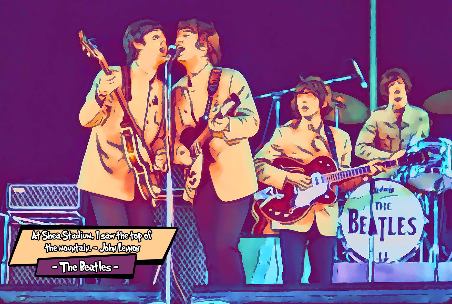 [THE BEATLES]– Comic Icons Art (Available in 3 formats and 3 different sizes)