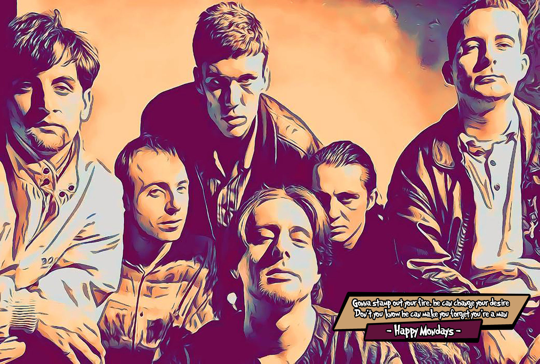 [HAPPY MONDAYS]– Comic Icons Art (Available in 3 formats and 3 different sizes)