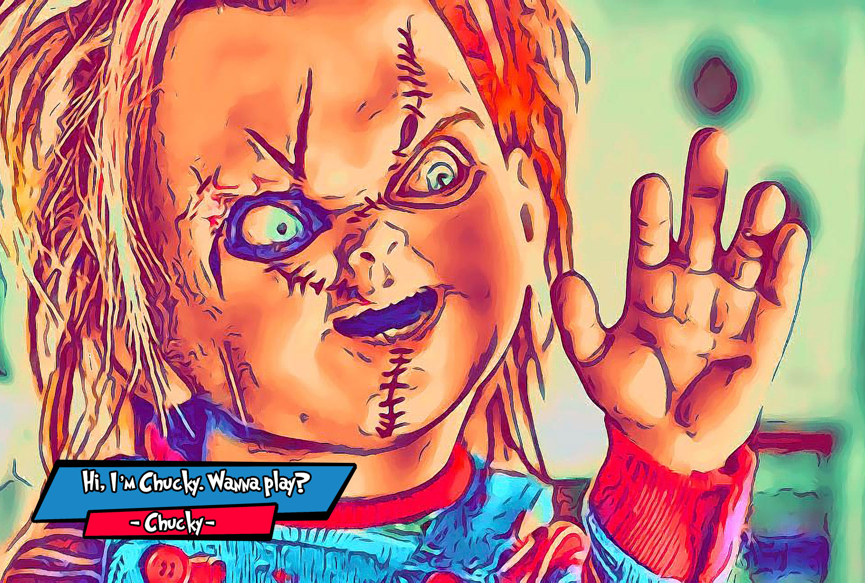 [CHUCKY]– Comic Icons Art (Available in 3 formats and 3 different sizes)