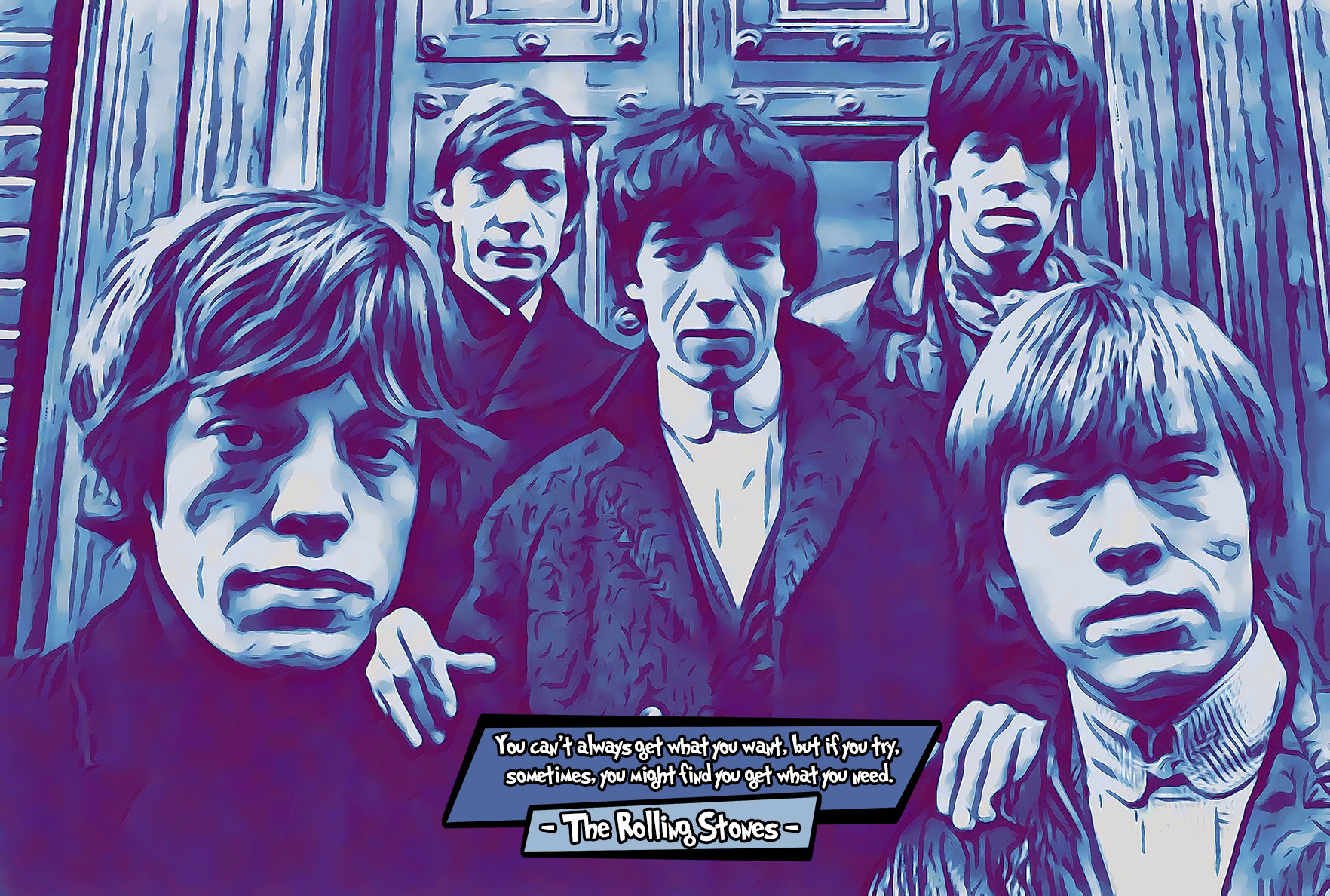 [THE ROLLING STONES]– Comic Icons Art (Available in 3 formats and 3 different sizes)