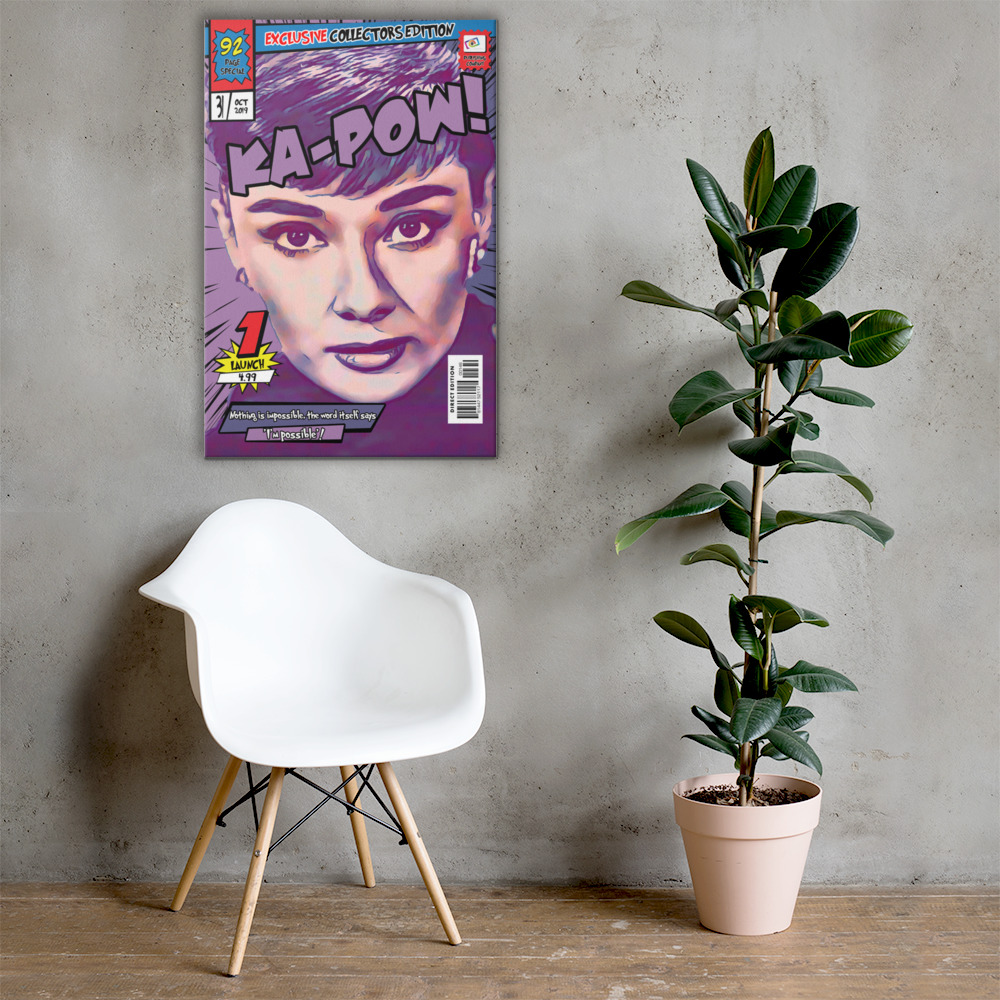 [AUDREY HEPBURN] – Comic Book Cover Art (Available in 3 formats and 3 different sizes)