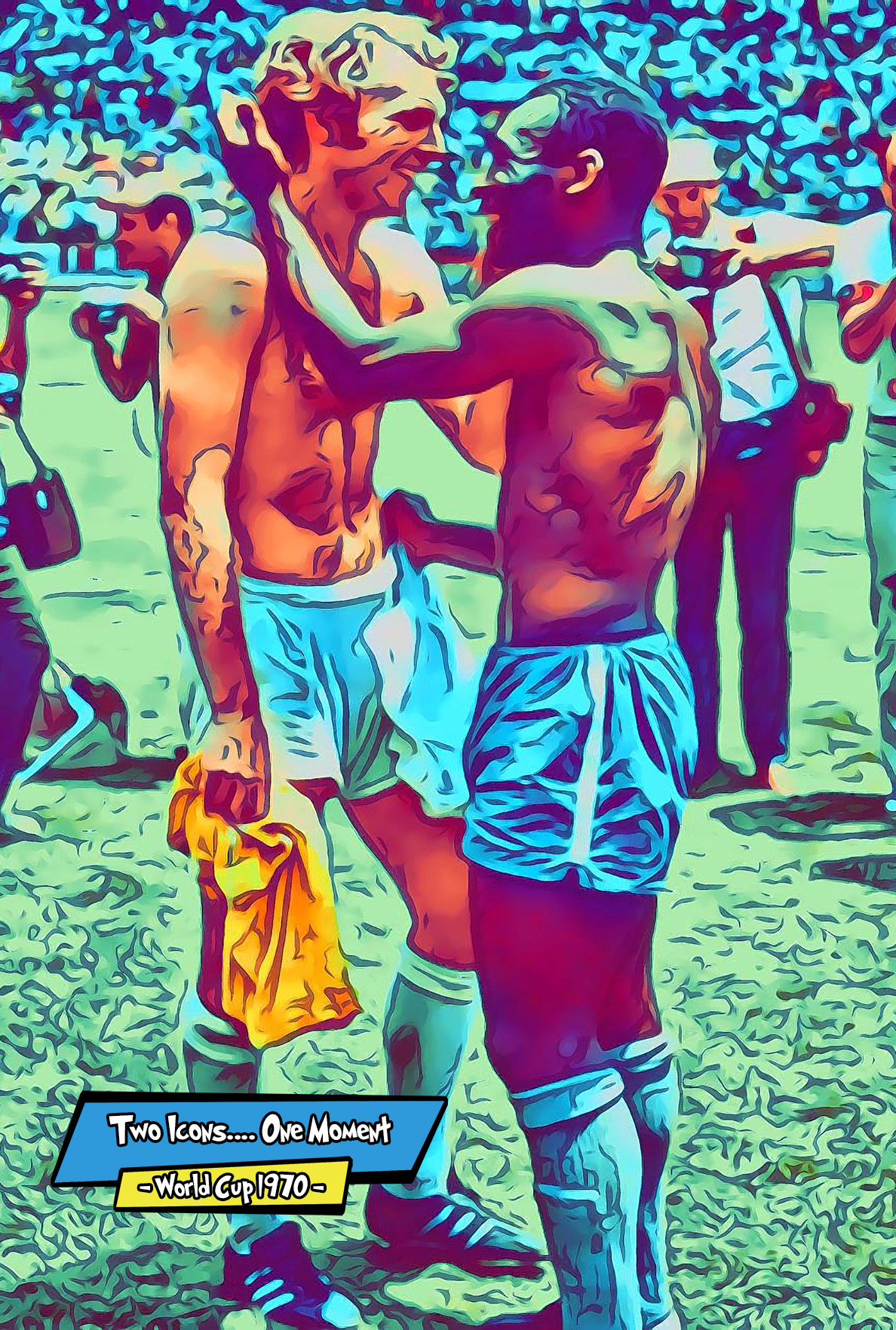 [BOBBY MOORE AND PELE]– Comic Icons Art (Available in 3 formats and 3 different sizes)