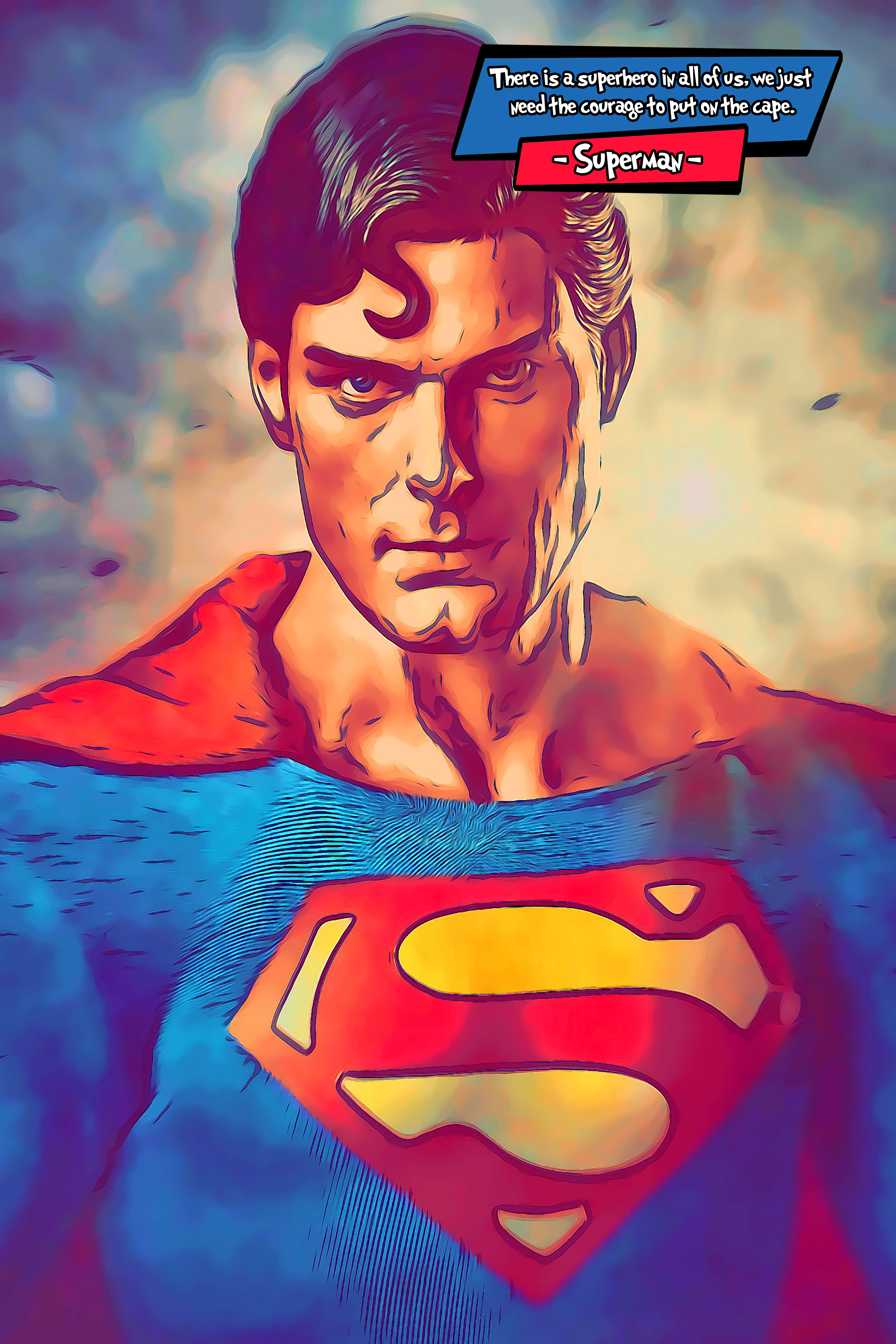 [SUPERMAN]– Comic Icons Art (Available in 3 formats and 3 different sizes)