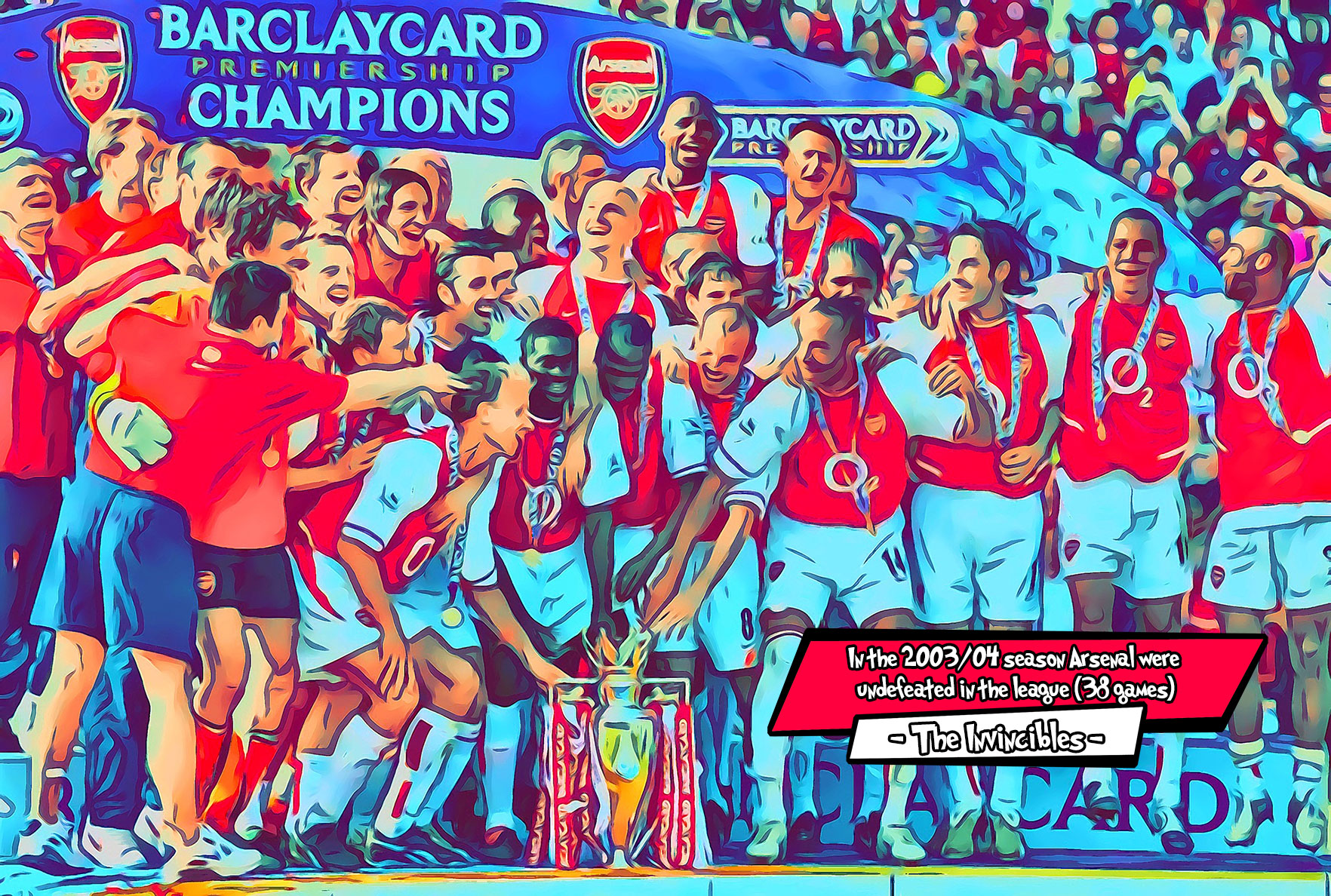 [ARSENAL - THE INVINCIBLES]– Comic Icons Art (Available in 3 formats and 3 different sizes)