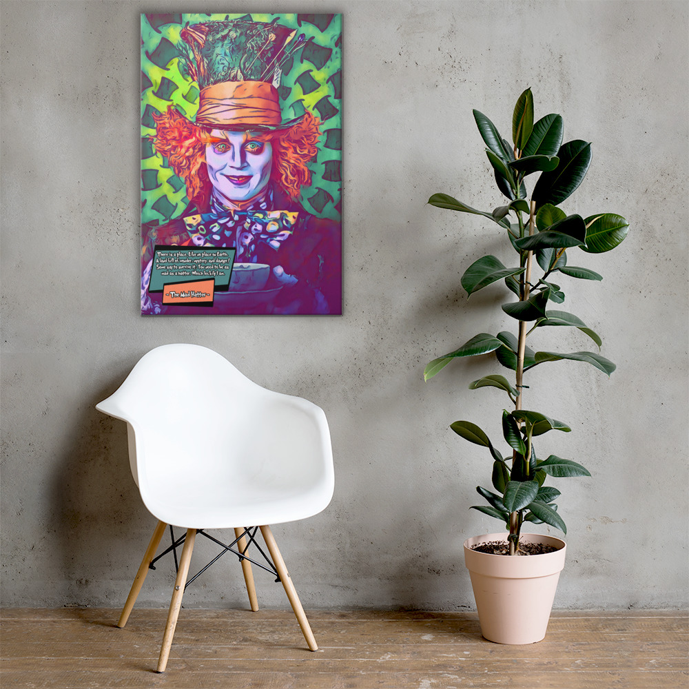 [THE MAD HATTER - ALICE IN WONDERLAND]– Comic Icons Art (Available in 3 formats and 3 different sizes)