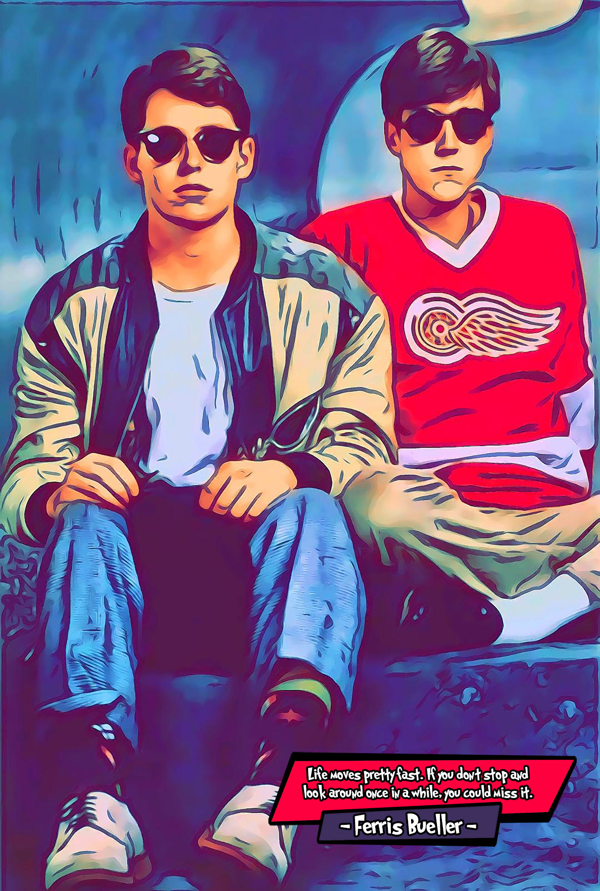 [FERRIS BUELLERS DAY OFF]– Comic Icons Art (Available in 3 formats and 3 different sizes)