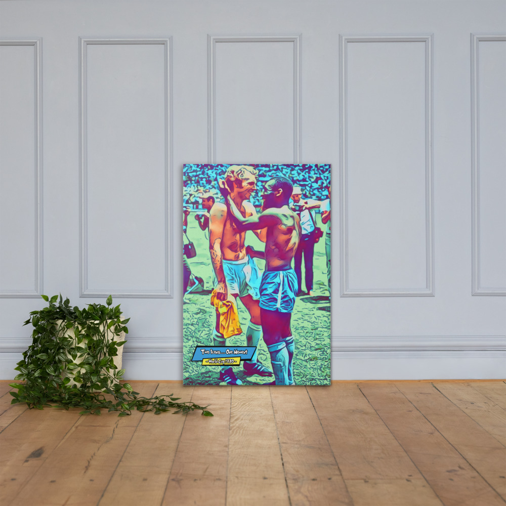 [BOBBY MOORE AND PELE]– Comic Icons Art (Available in 3 formats and 3 different sizes)