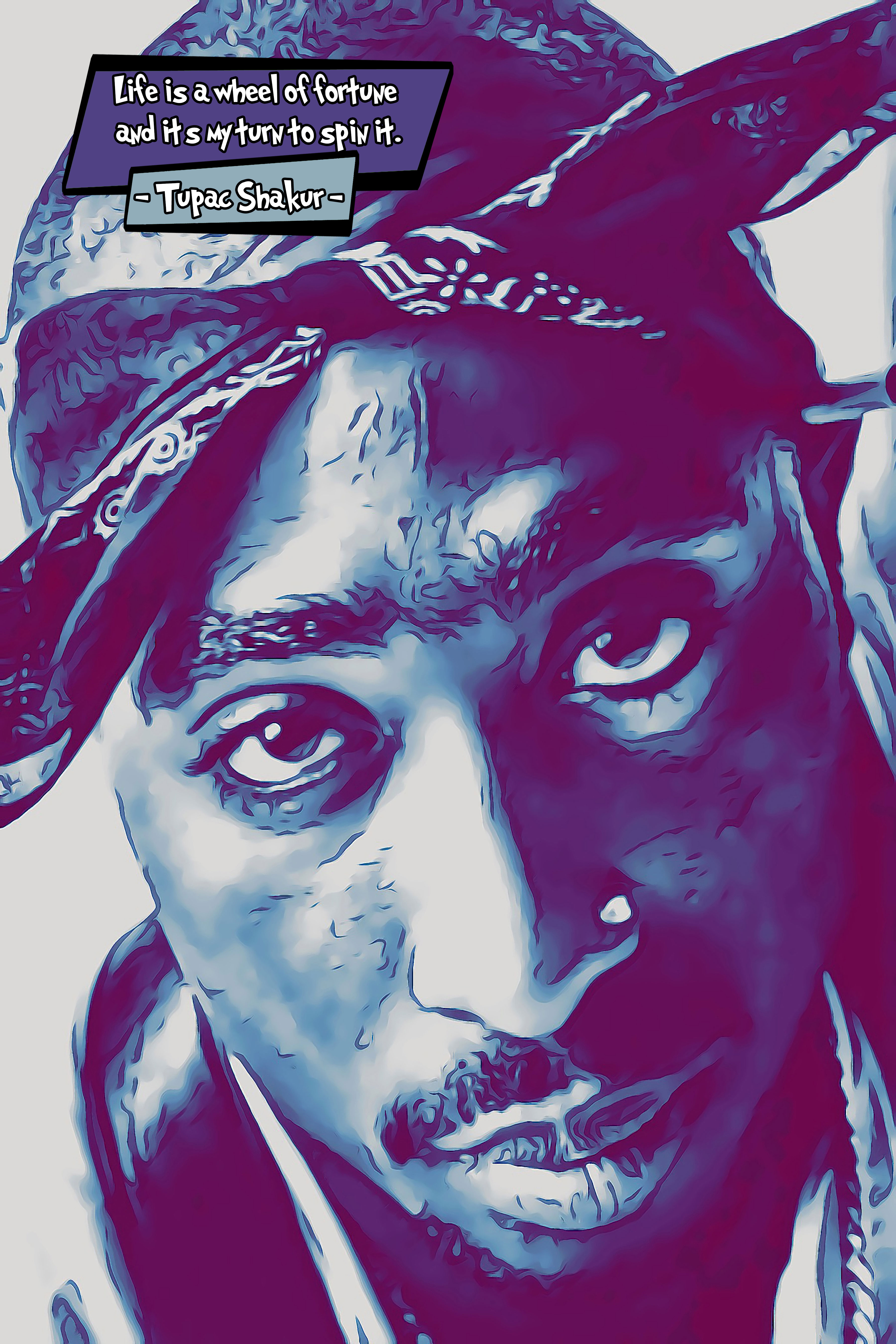 [TUPAC]– Comic Icons Art (Available in 3 formats and 3 different sizes)