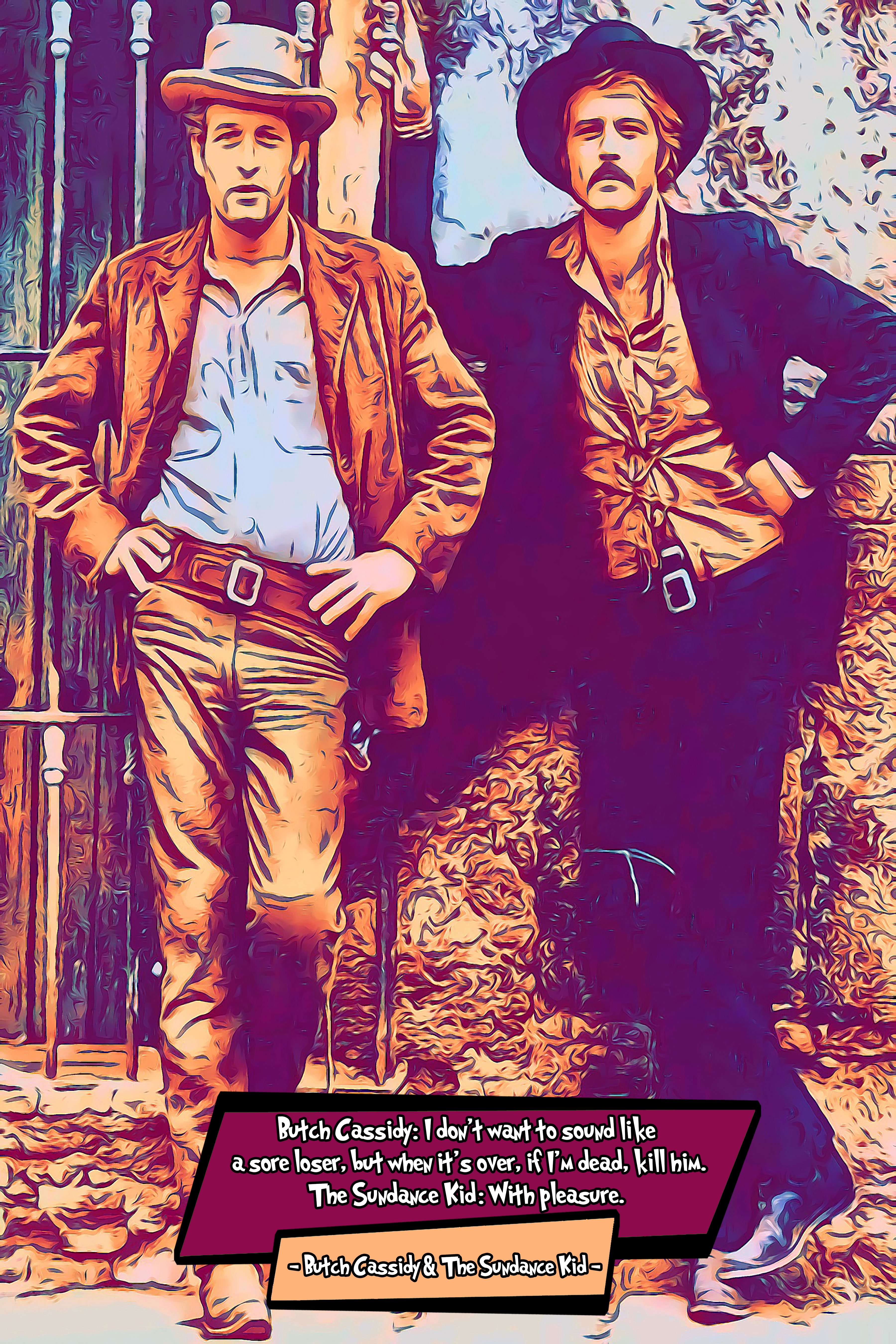 [BUTCH CASSIDY AND THE SUNDANCE KID]– Comic Icons Art (Available in 3 formats and 3 different sizes)