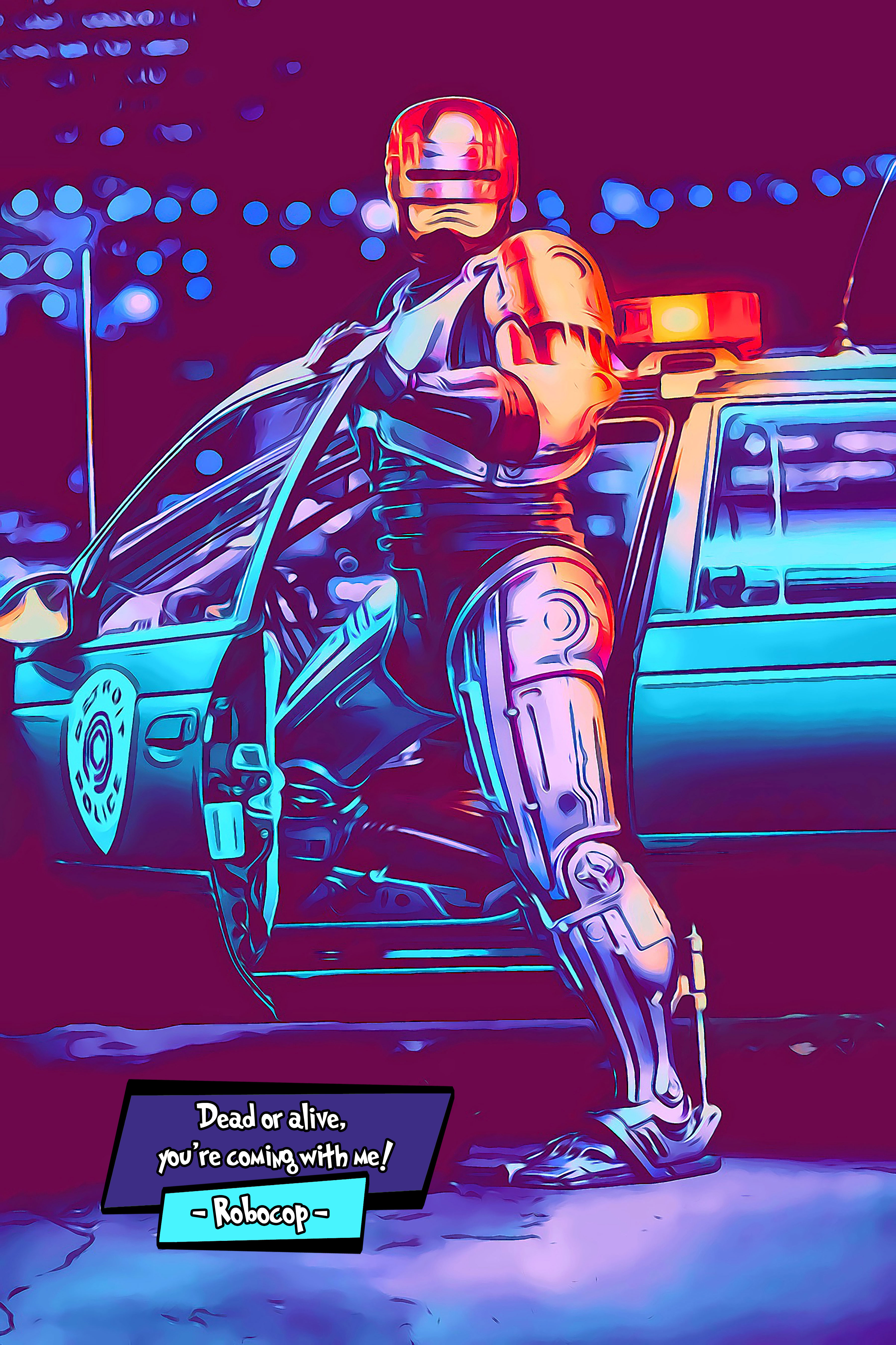 [ROBOCOP]– Comic Icons Art (Available in 3 formats and 3 different sizes)