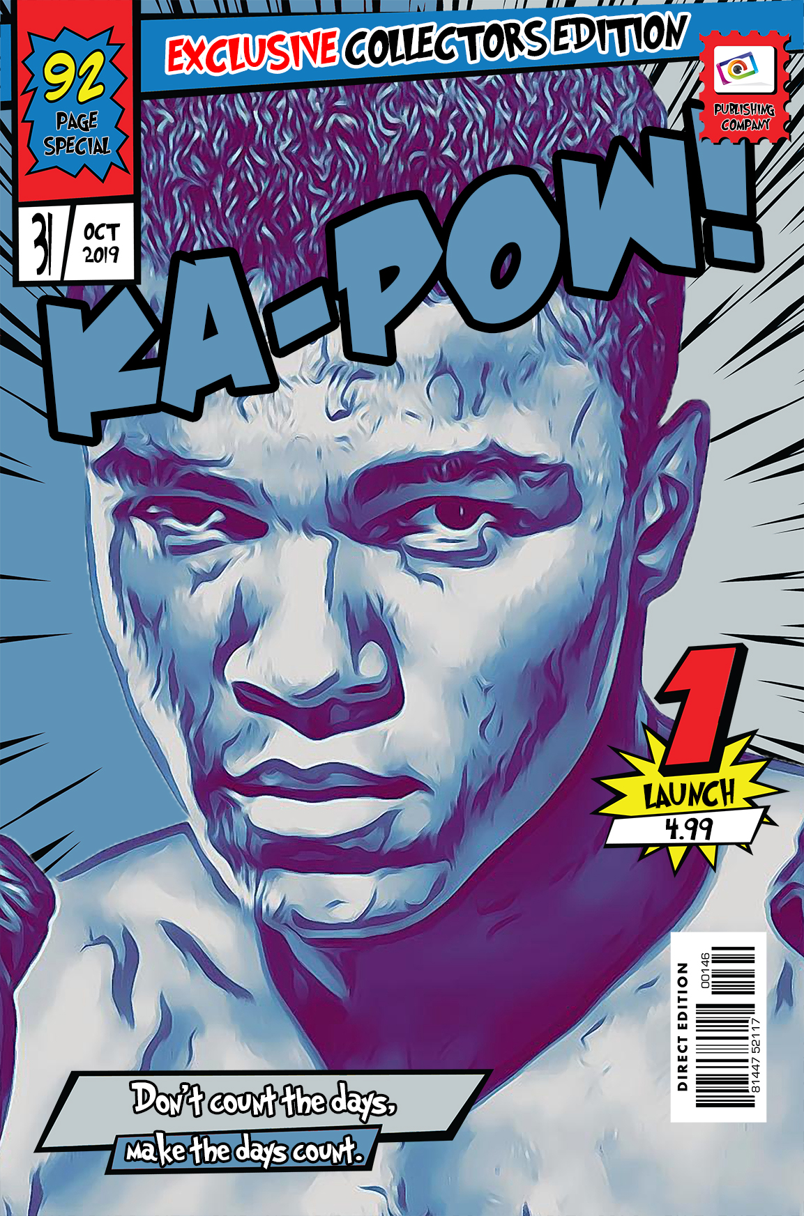[MUHAMMAD ALI] – Comic Book Cover Art (Available in 3 formats and 3 different sizes)