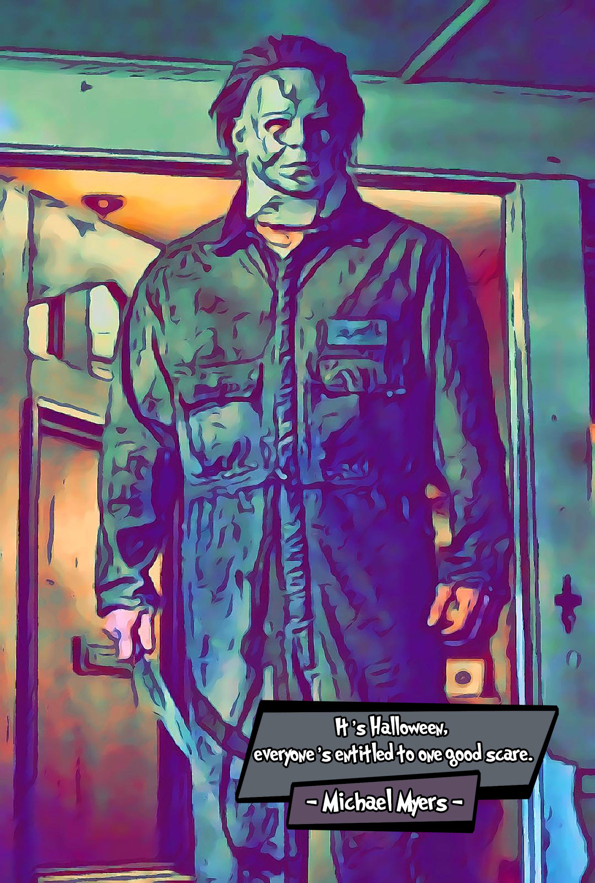 [MICHAEL MYERS]– Comic Icons Art (Available in 3 formats and 3 different sizes)