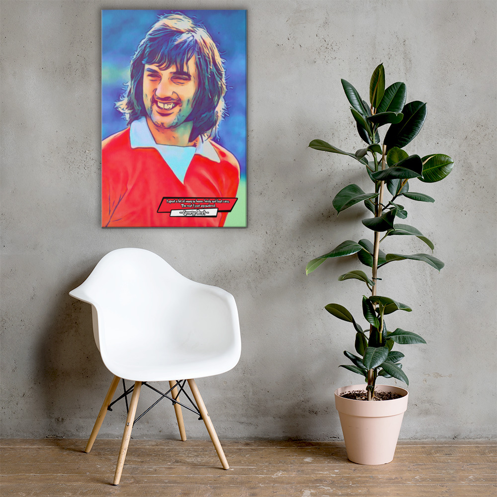 [GEORGE BEST]– Comic Icons Art (Available in 3 formats and 3 different sizes)