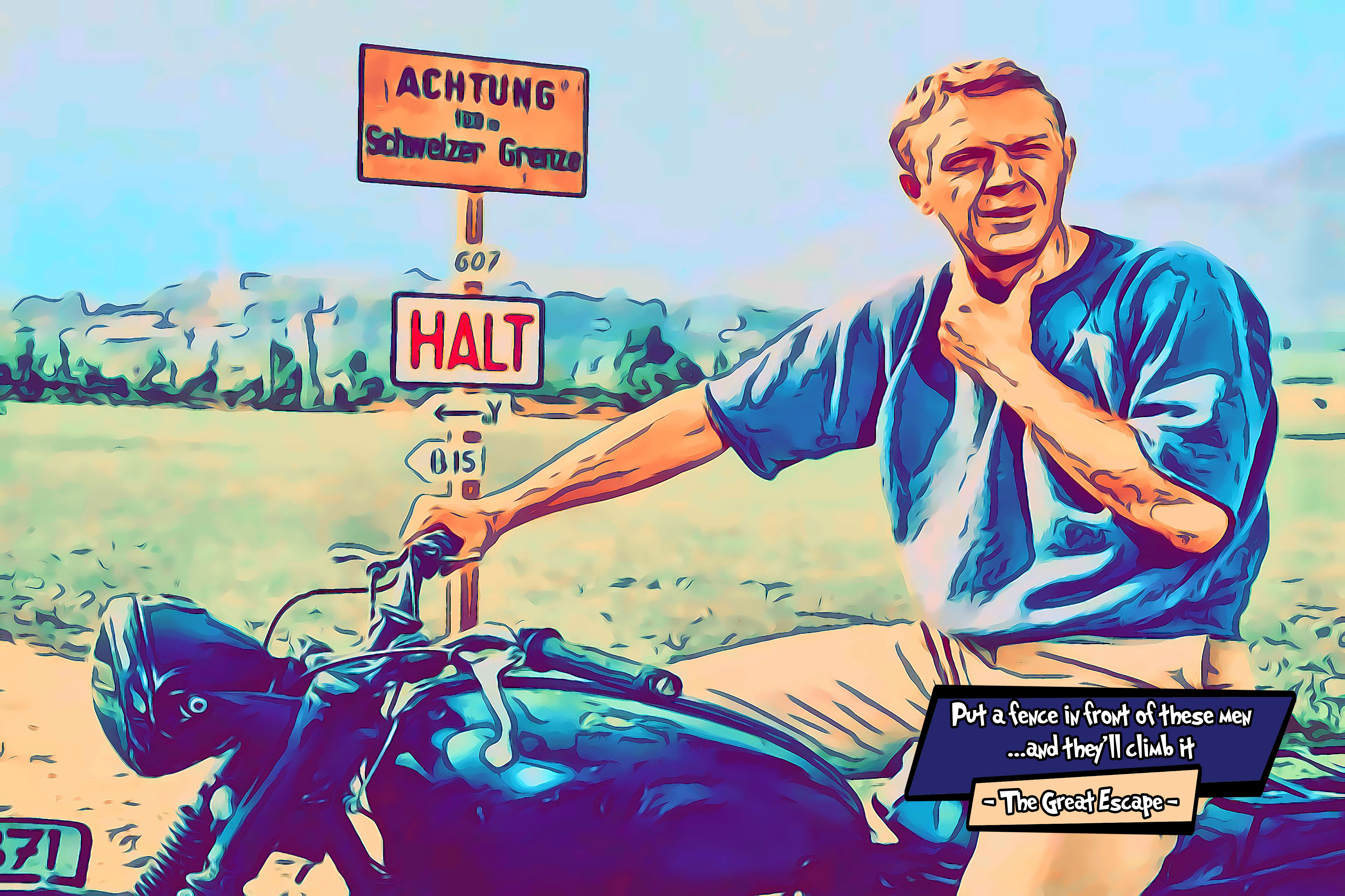 [THE GREAT ESCAPE]– Comic Icons Art (Available in 3 formats and 3 different sizes)