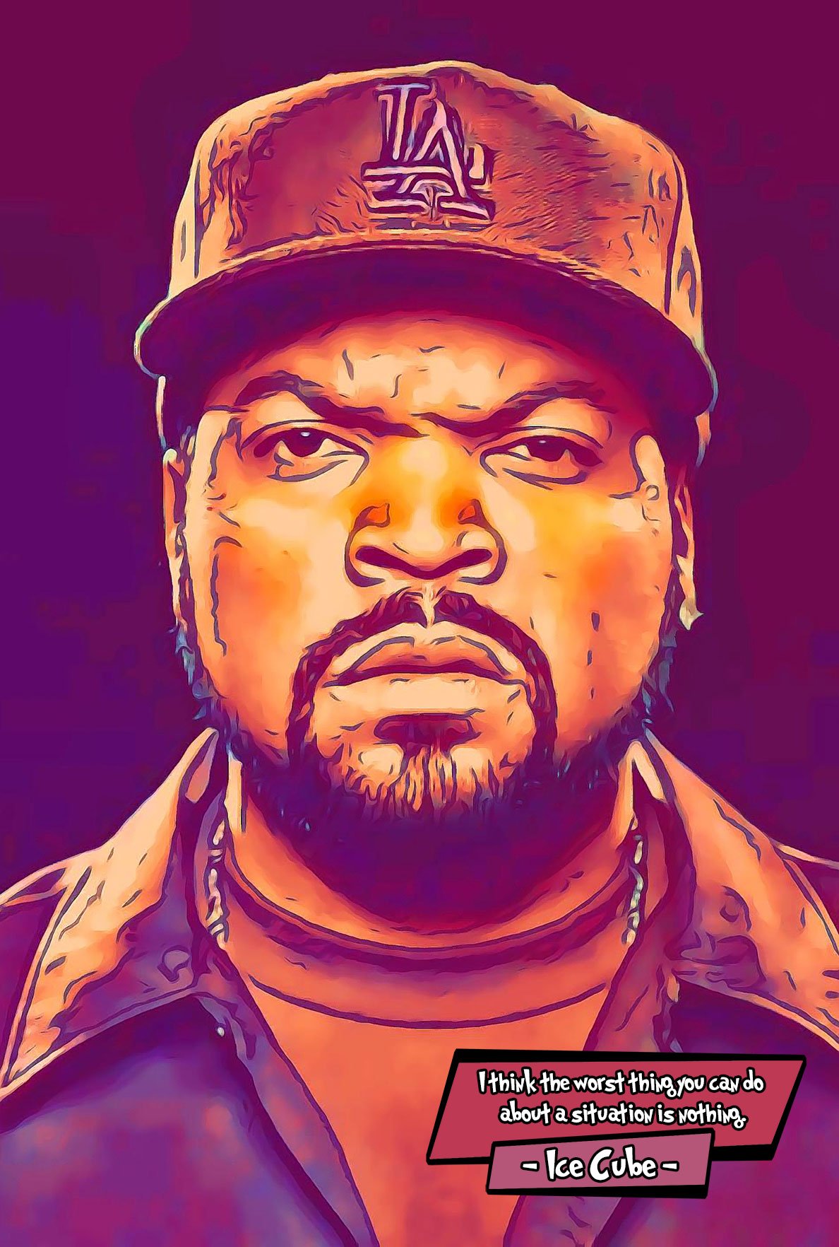 [ICE CUBE]– Comic Icons Art (Available in 3 formats and 3 different sizes)