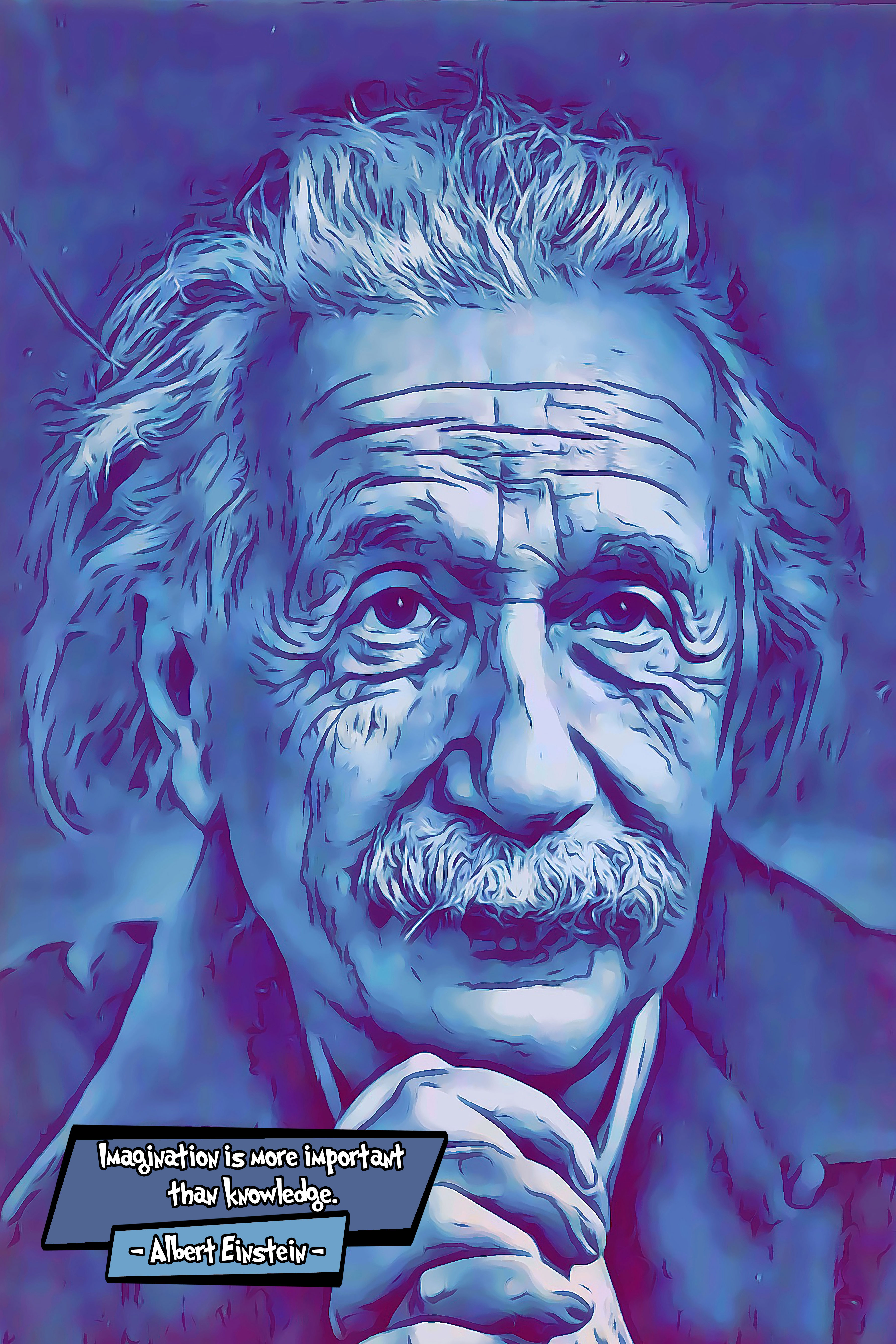 [ALBERT EINSTEIN] – Comic Icons Art (Available in 3 formats and 3 different sizes)