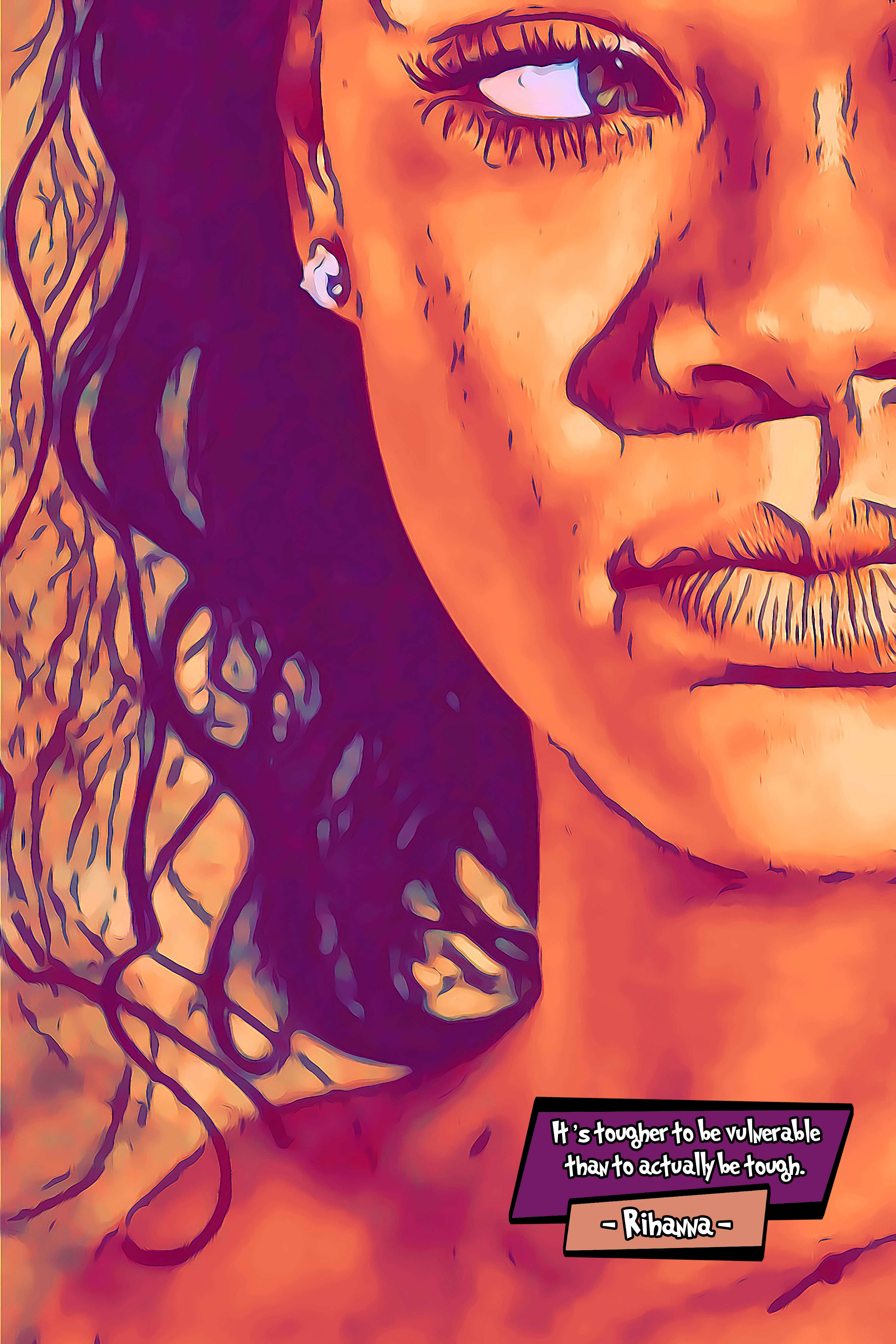 [RIHANNA]– Comic Icons Art (Available in 3 formats and 3 different sizes)