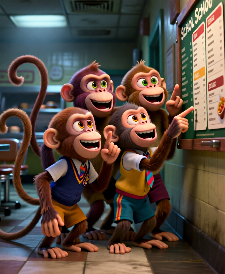 How A Group Of Monkeys Took Over A School Cafeteria
