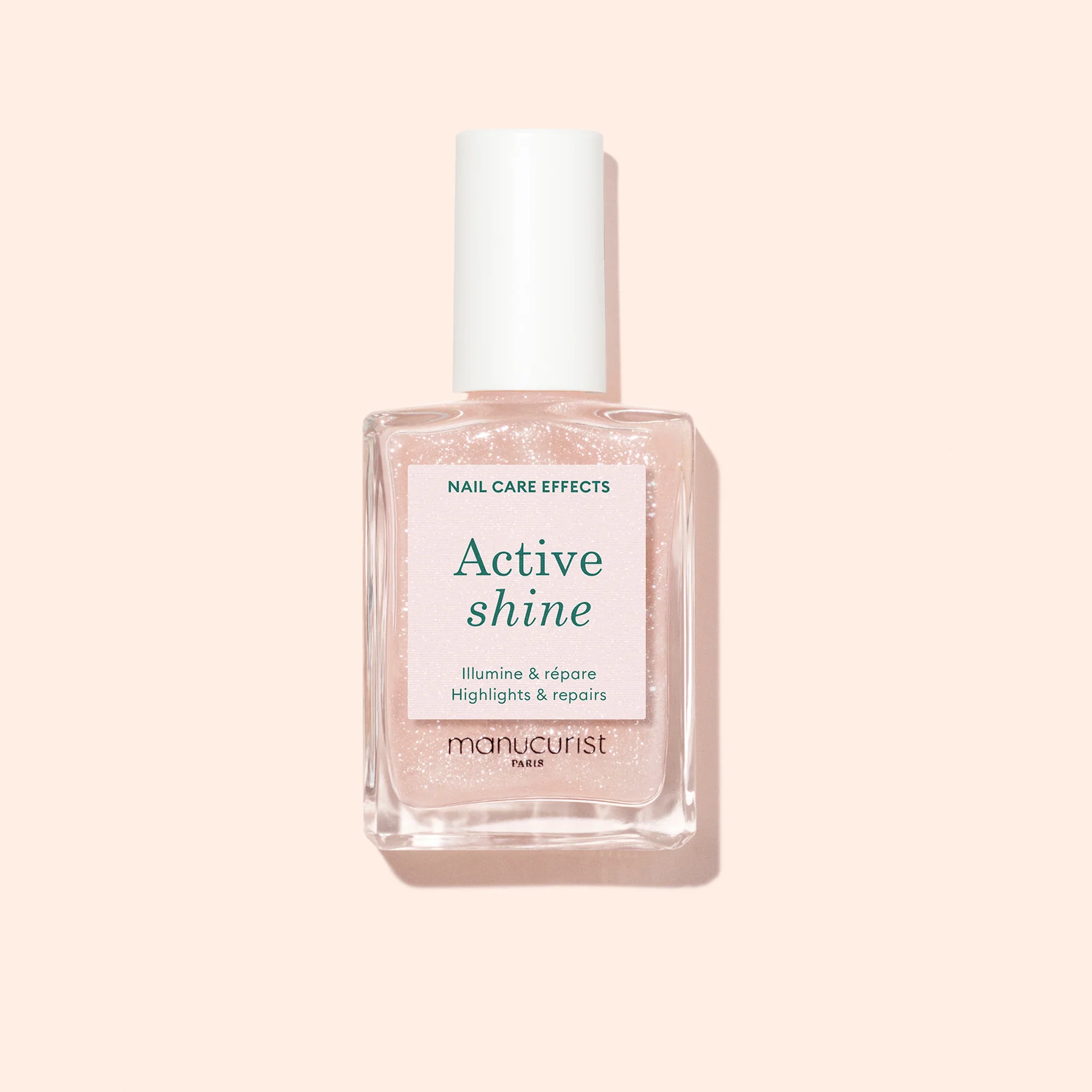 Manucurist Active Shine - Nagų stipriklis su švytėjimo efektu 15ml