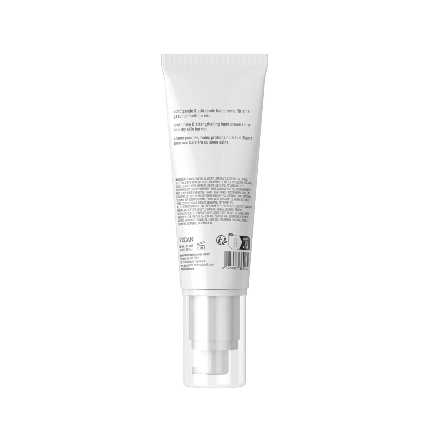 Alessandro Ceramide Strong Barrier rankų kremas su ceramidais ir pantenoliu