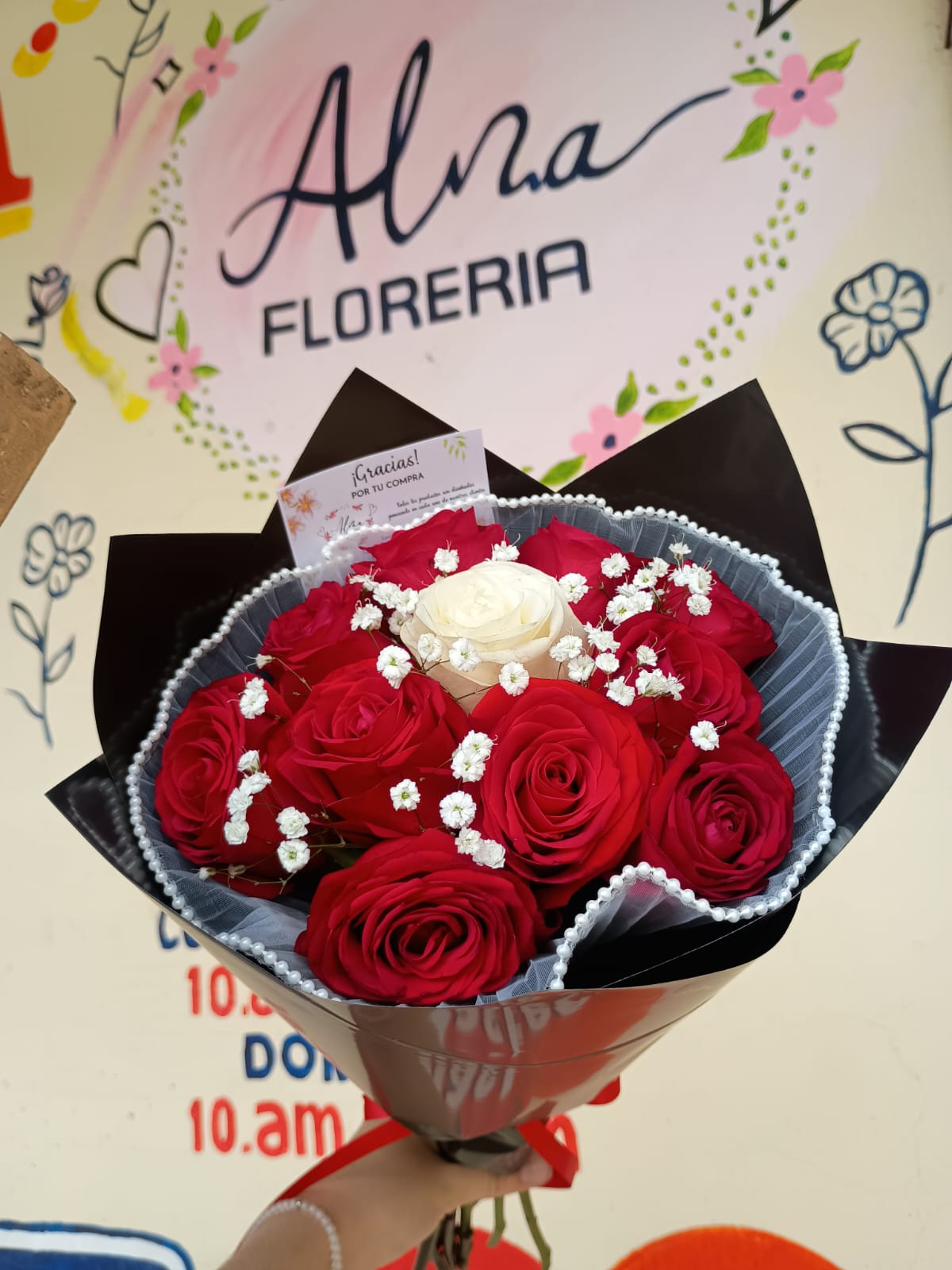 Ramo de 10 rosas rojas