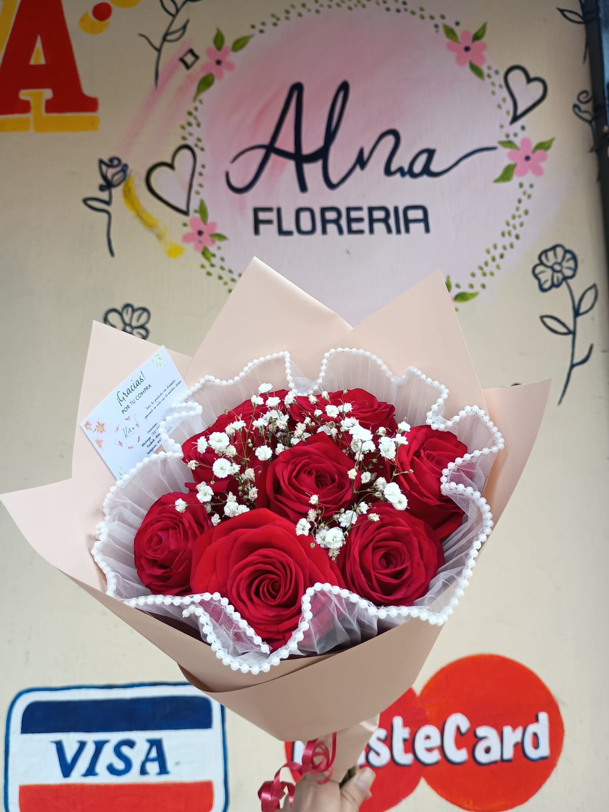 Ramo de 8 rosas rojas