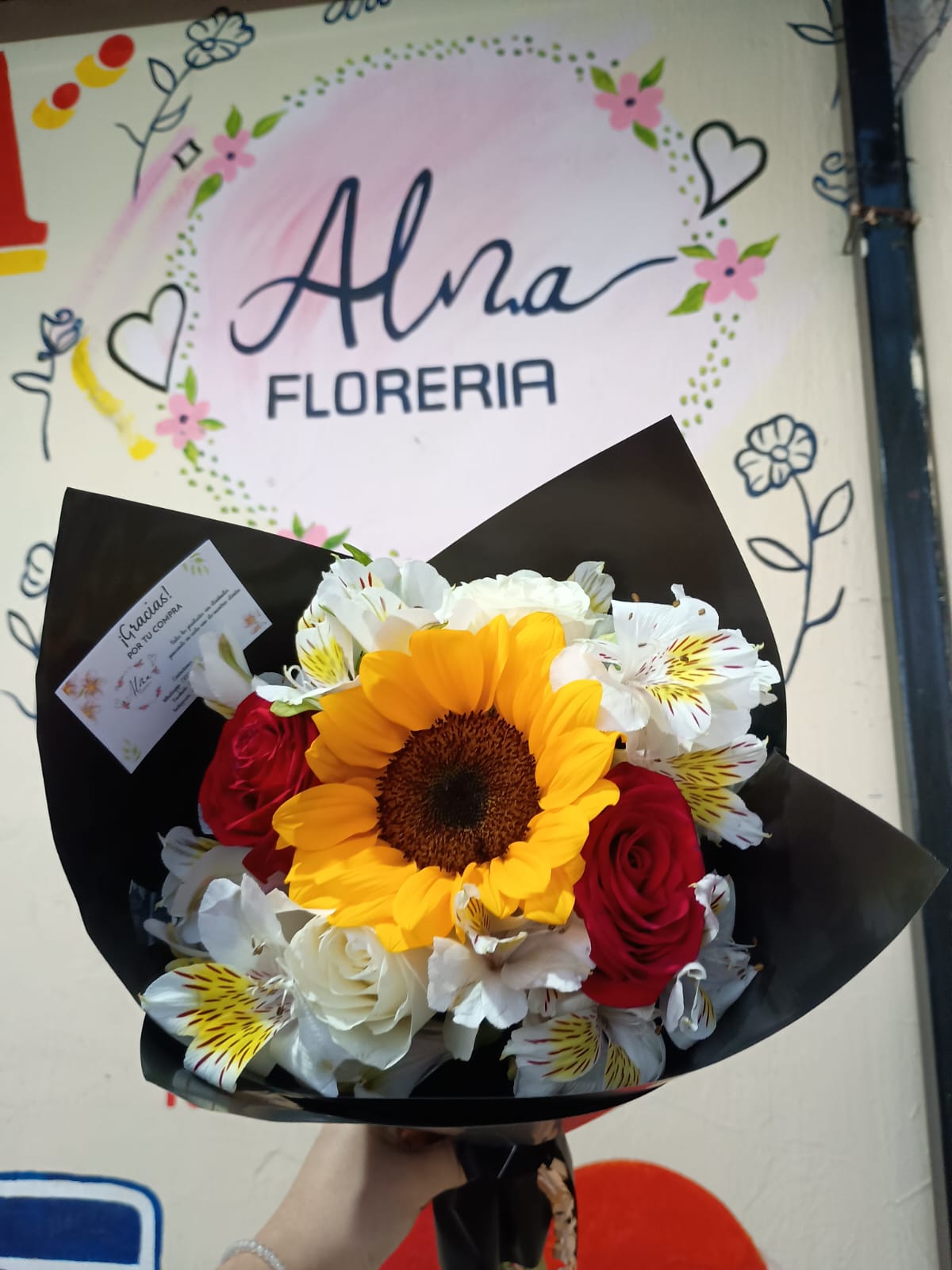 Ramo de flores con girasol