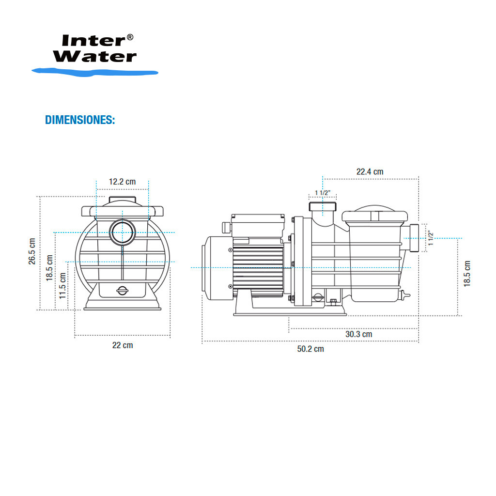 Motobomba para alberca Bravo – Inter Water 	 1/2