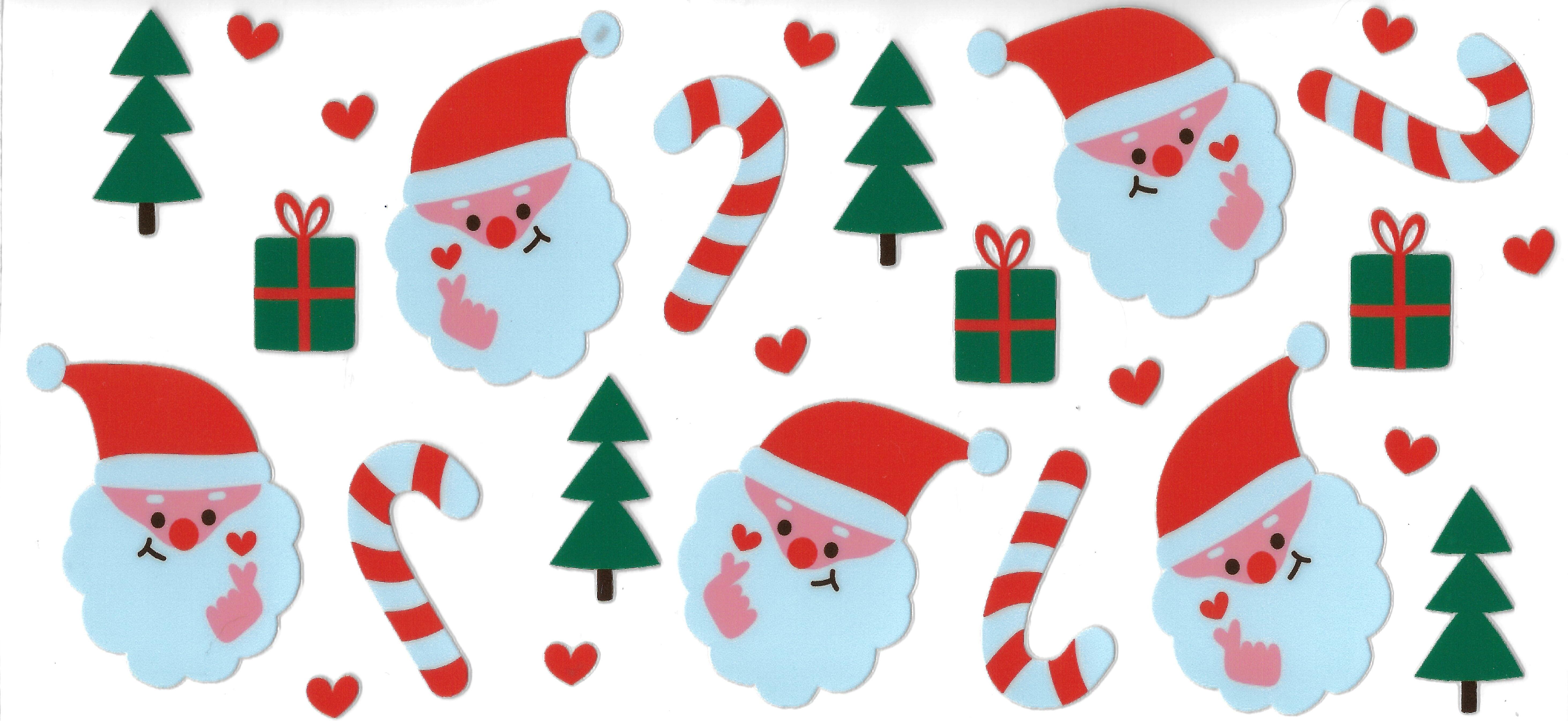 Santa Clause and Christmas Trees